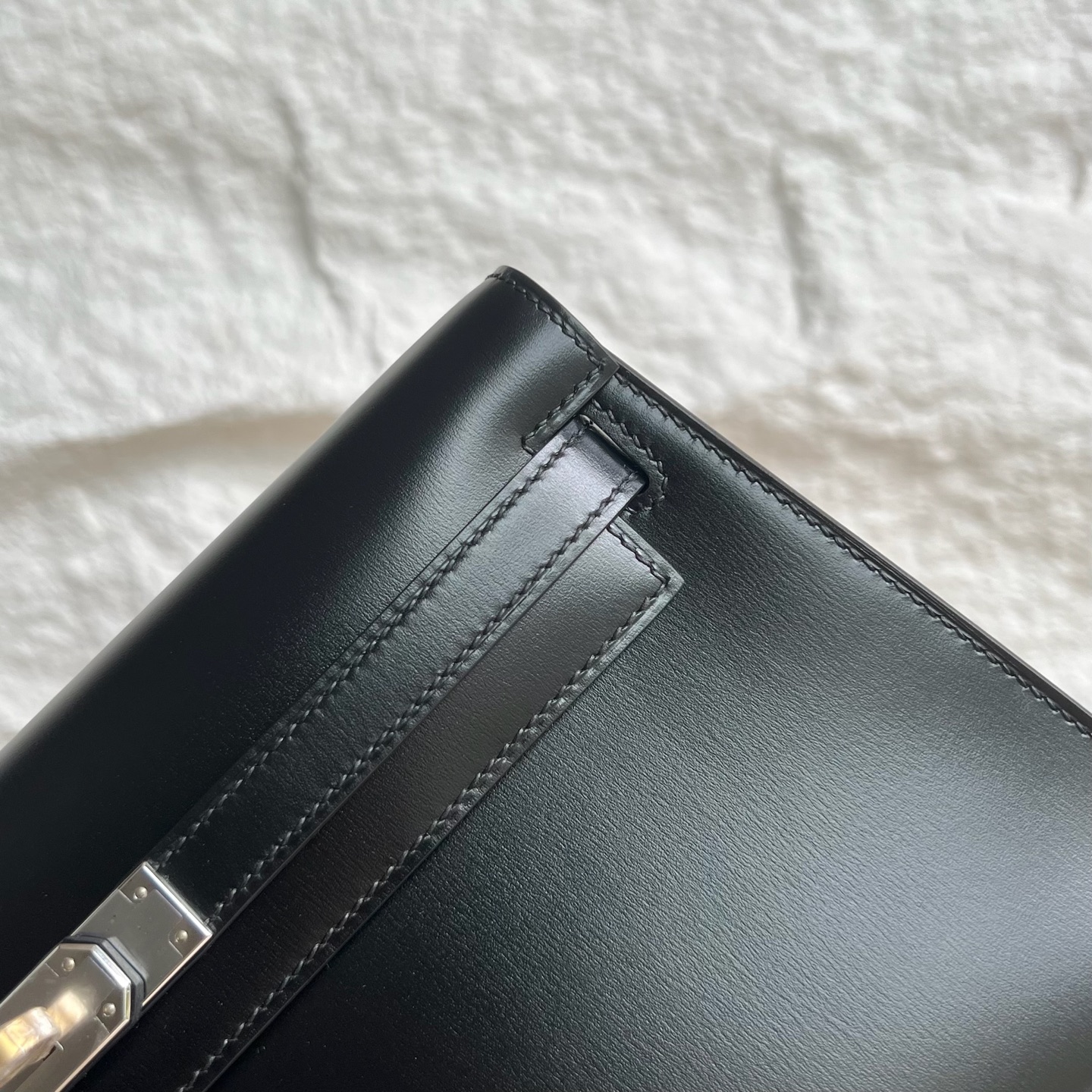 Kelly Elan 27cm Box Color: Ck89 black Noir Fully handmade wax thread sewing Yuanyang buckle customized✈️ - Image 2