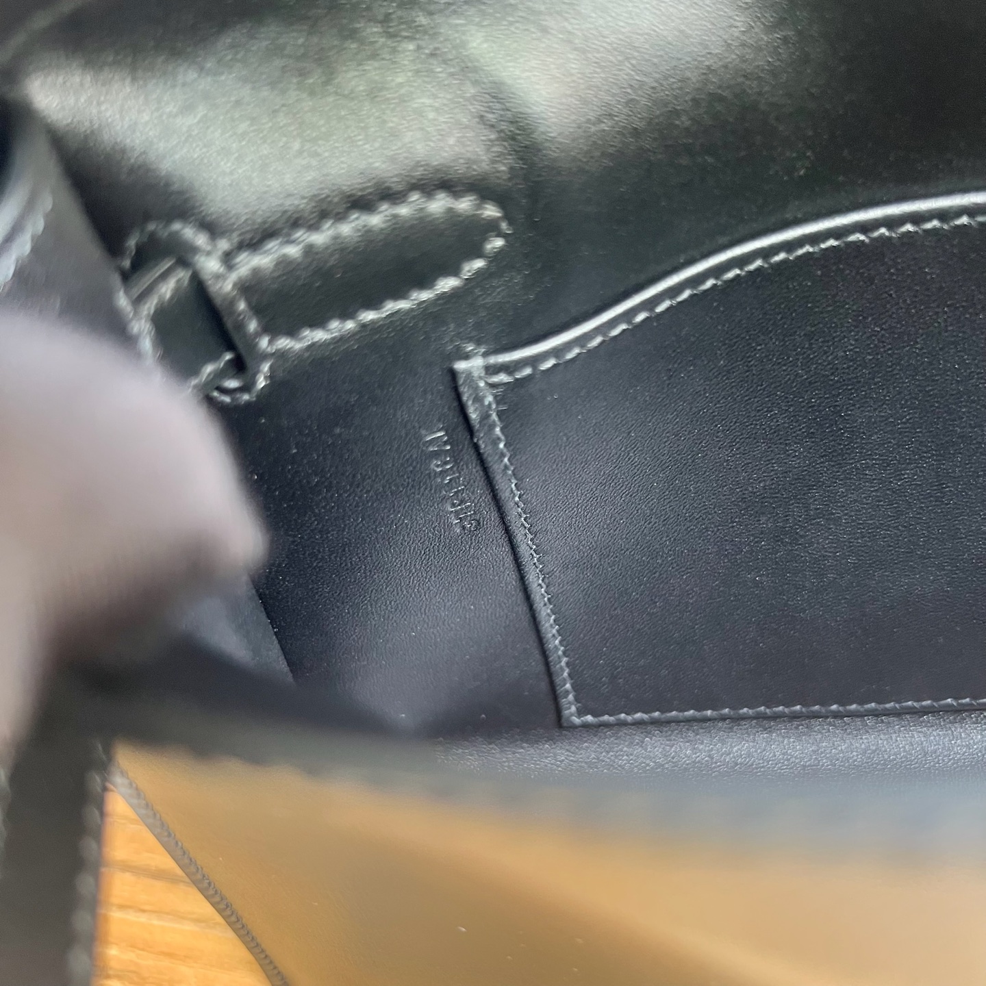 Kelly Elan 27cm Box Color: Ck89 black Noir Fully handmade wax thread sewing Yuanyang buckle customized✈️ - Image 8