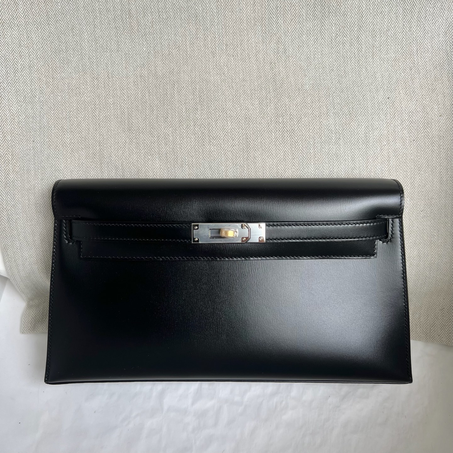 Kelly Elan 27cm Box Color: Ck89 black Noir Fully handmade wax thread sewing Yuanyang buckle customized✈️ - Image 13