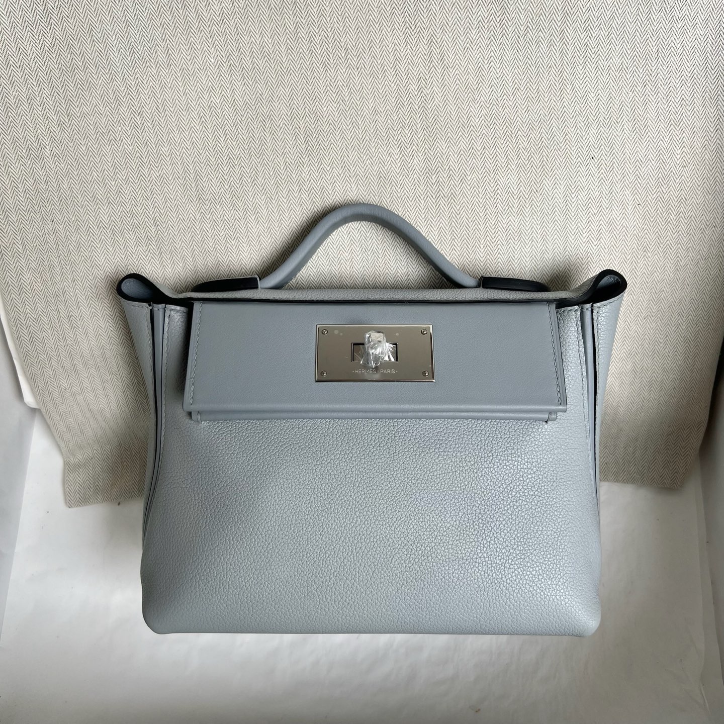 Mini2424 Evercolor/Swift Color: P0 puppet gray Fully handmade wax stitching Silver buckle customized✈️ - Image 12