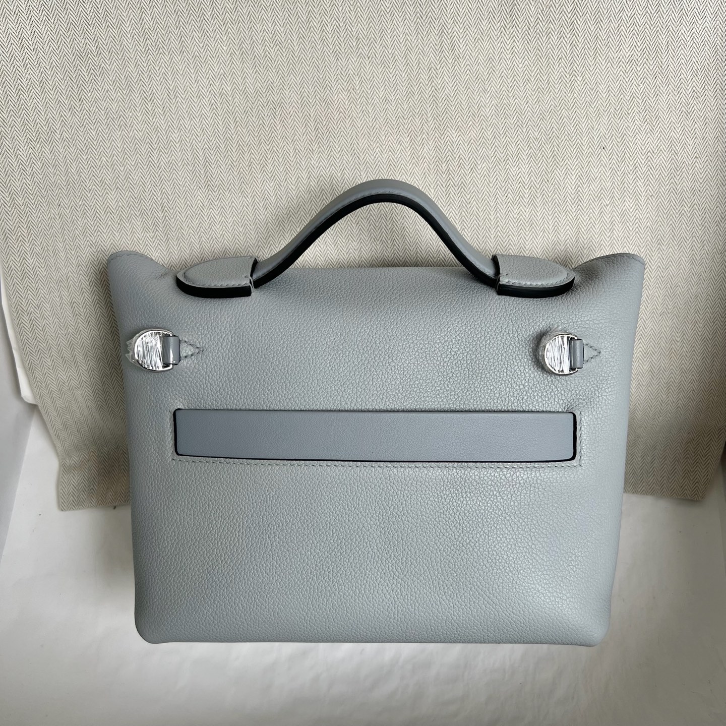 Mini2424 Evercolor/Swift Color: P0 puppet gray Fully handmade wax stitching Silver buckle customized✈️ - Image 13