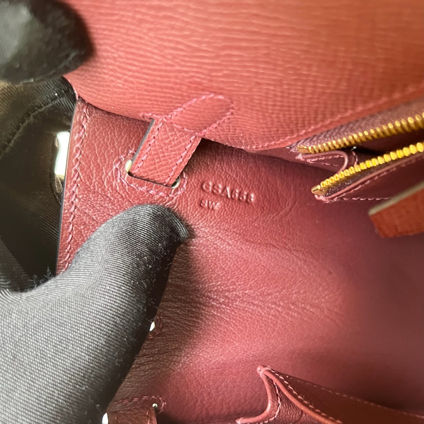 Kelly 25cm Epsom Color: 55 Hermès Red Fully handmade wax stitching Gold buckle customized✈️ - Image 8