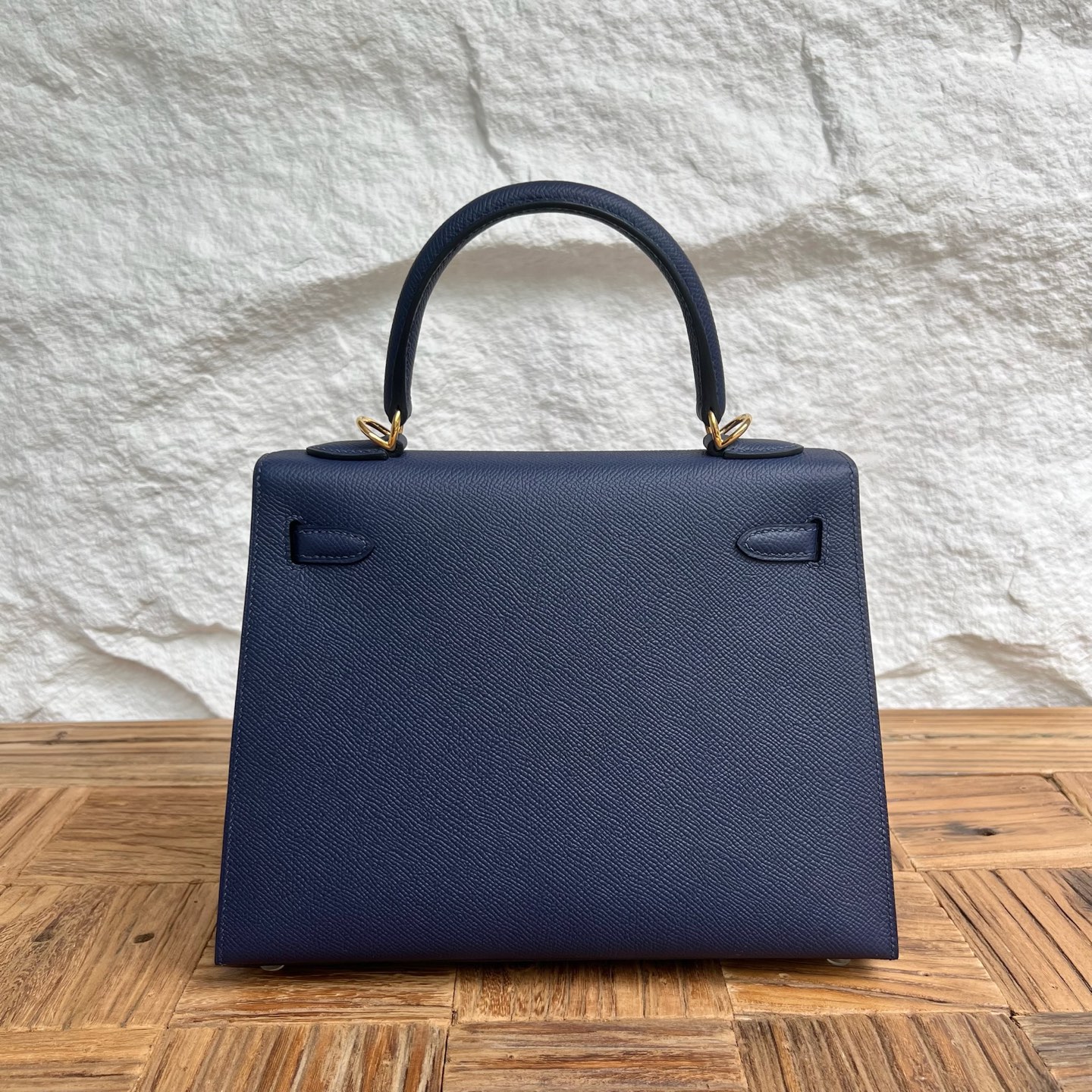 Kelly 25cm Epsom Color: 73 sapphire blue Fully handmade wax stitching Gold buckle customized✈️ - Image 4