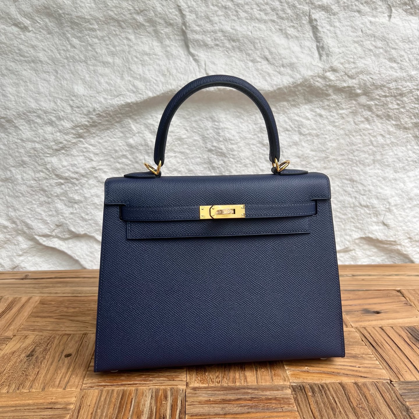Kelly 25cm Epsom Color: 73 sapphire blue Fully handmade wax stitching Gold buckle customized✈️ - Image 10