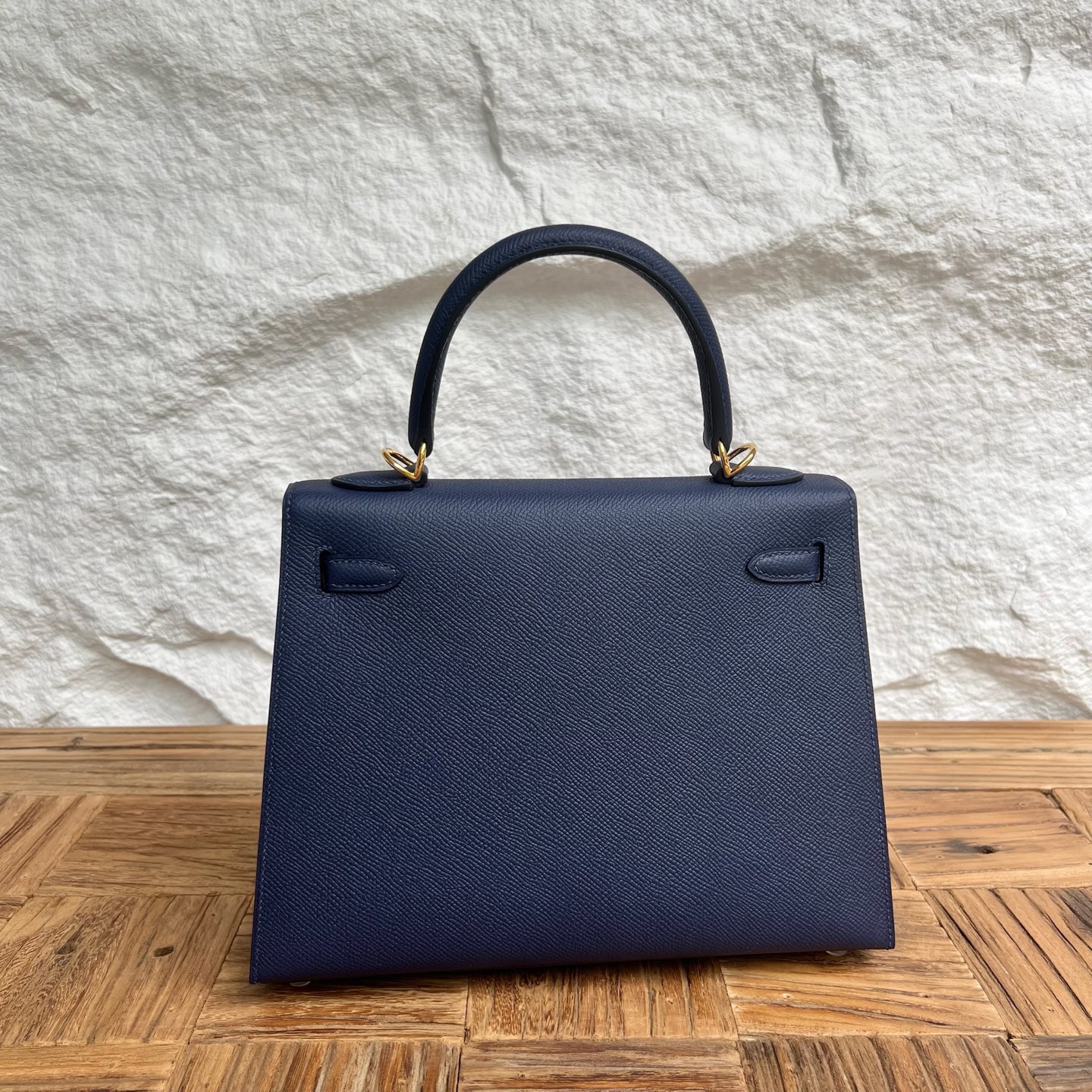 Kelly 25cm Epsom Color: 73 sapphire blue Fully handmade wax stitching Gold buckle customized✈️ - Image 11