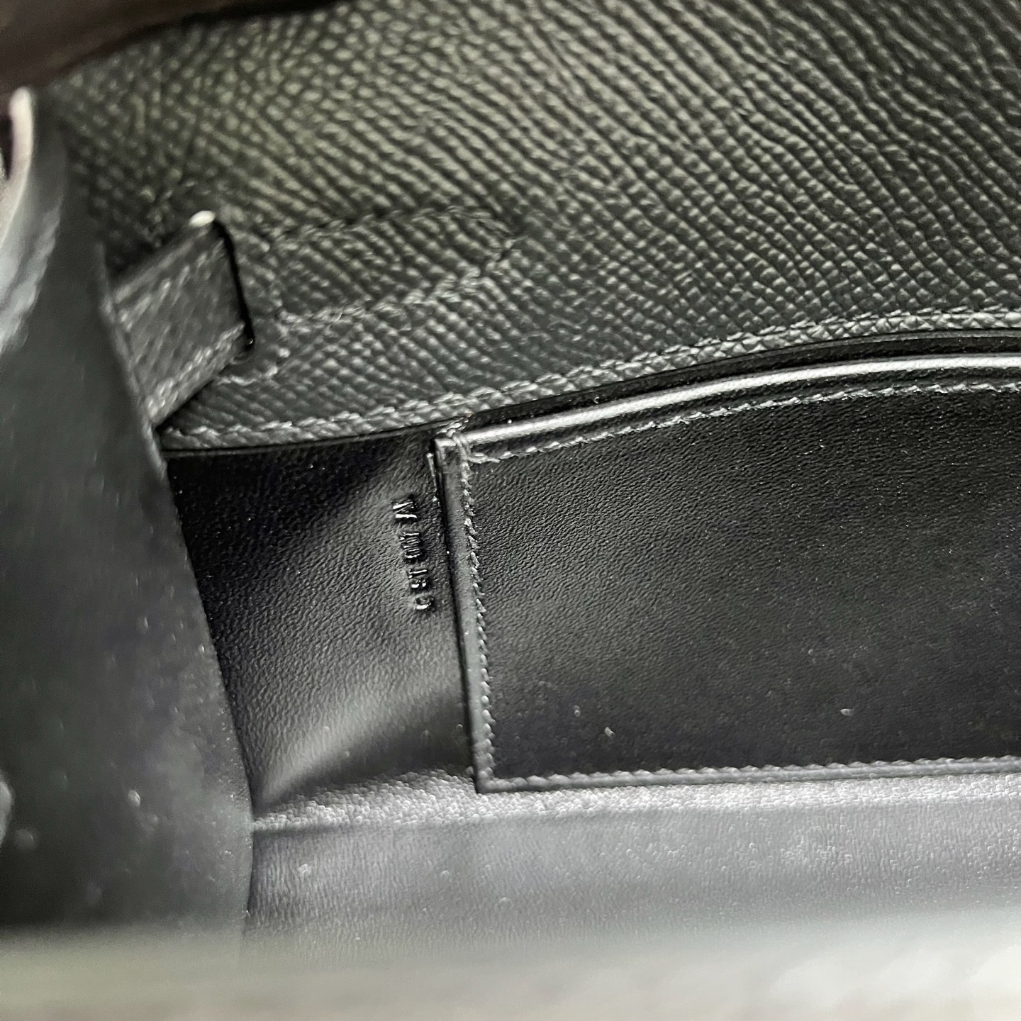 Spot MiniKelly Pochette 22cm Epsom Color: Ck89 black Noir Fully handmade wax stitching Silver buckle Stock - Image 8