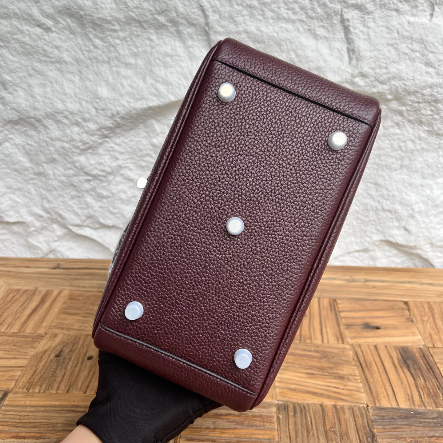 Lindy 26cm Clemence original top tc large cowhide leather Color: 0G saddle red Fully handmade wax stitching Customized✈️ - Image 11