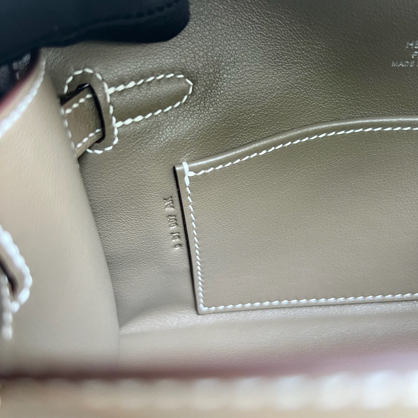 Mini Kelly Pochette 22cm Swift Color: Ck18 Elephant Gray Etoupe Phw Top craftsmanship, fully handmade wax thread sewing Silver buckle customized✈️ - Image 8