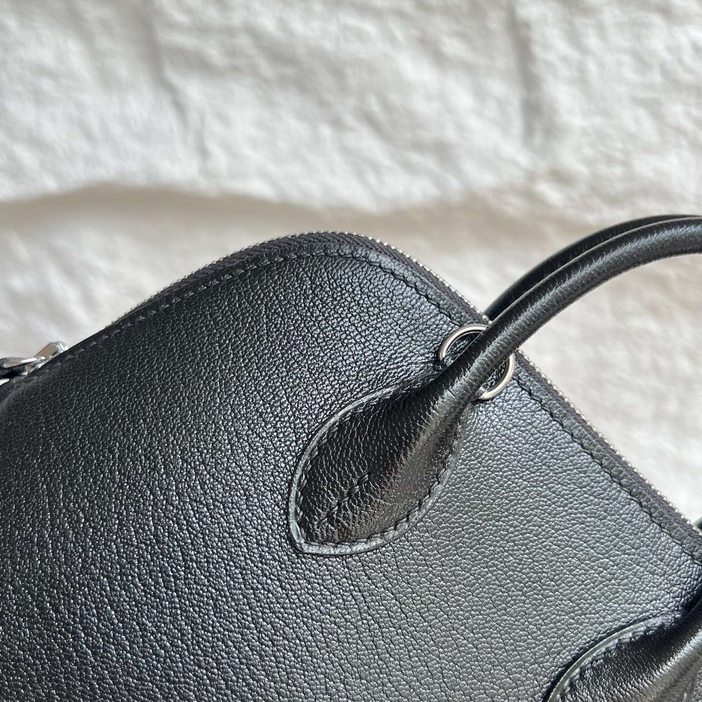 Newly made in stock Mini Bolide 20cm Chever Color: Ck89 black Noir fully handmade wax thread sewing Silver buckle Stock - Image 2