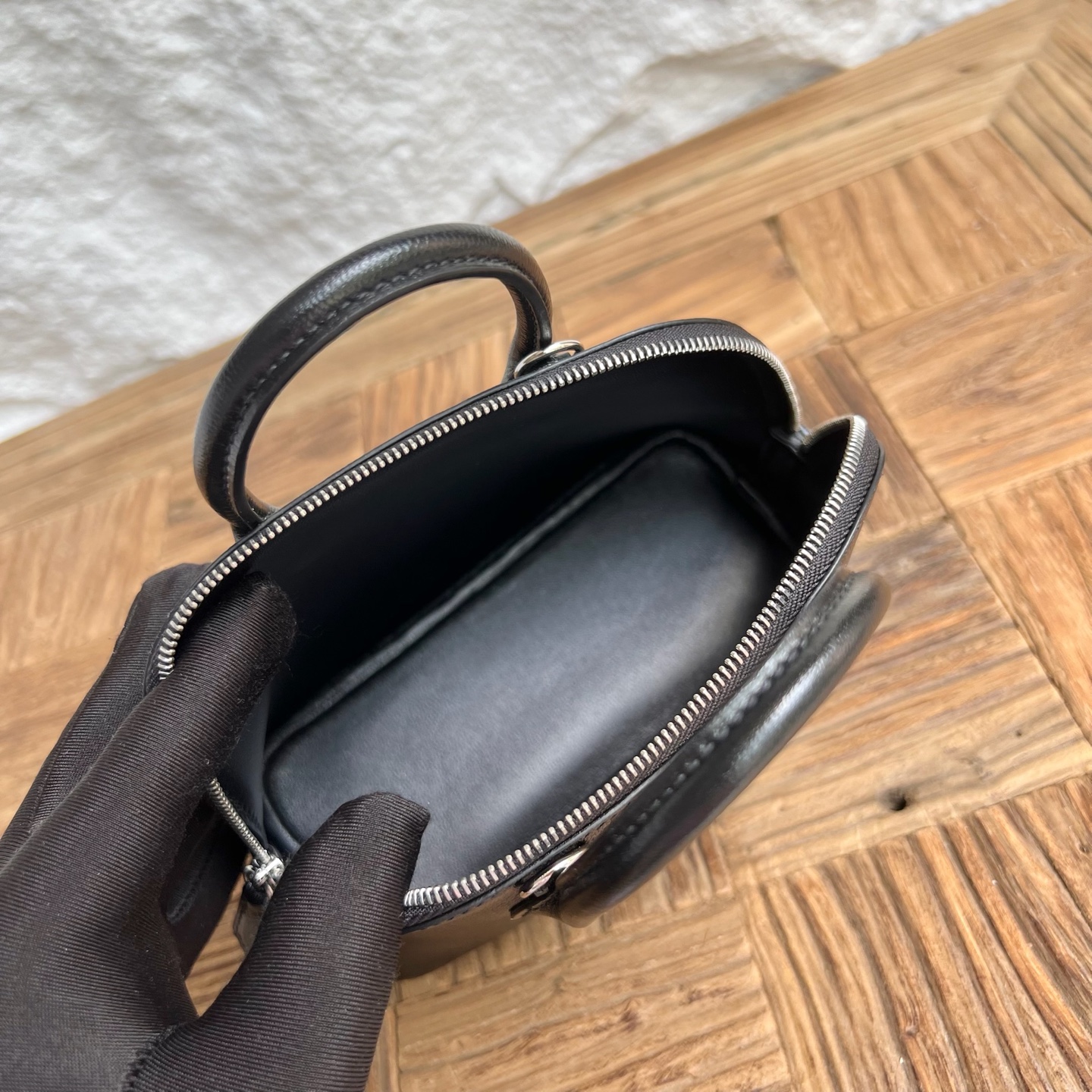Newly made in stock Mini Bolide 20cm Chever Color: Ck89 black Noir fully handmade wax thread sewing Silver buckle Stock - Image 4