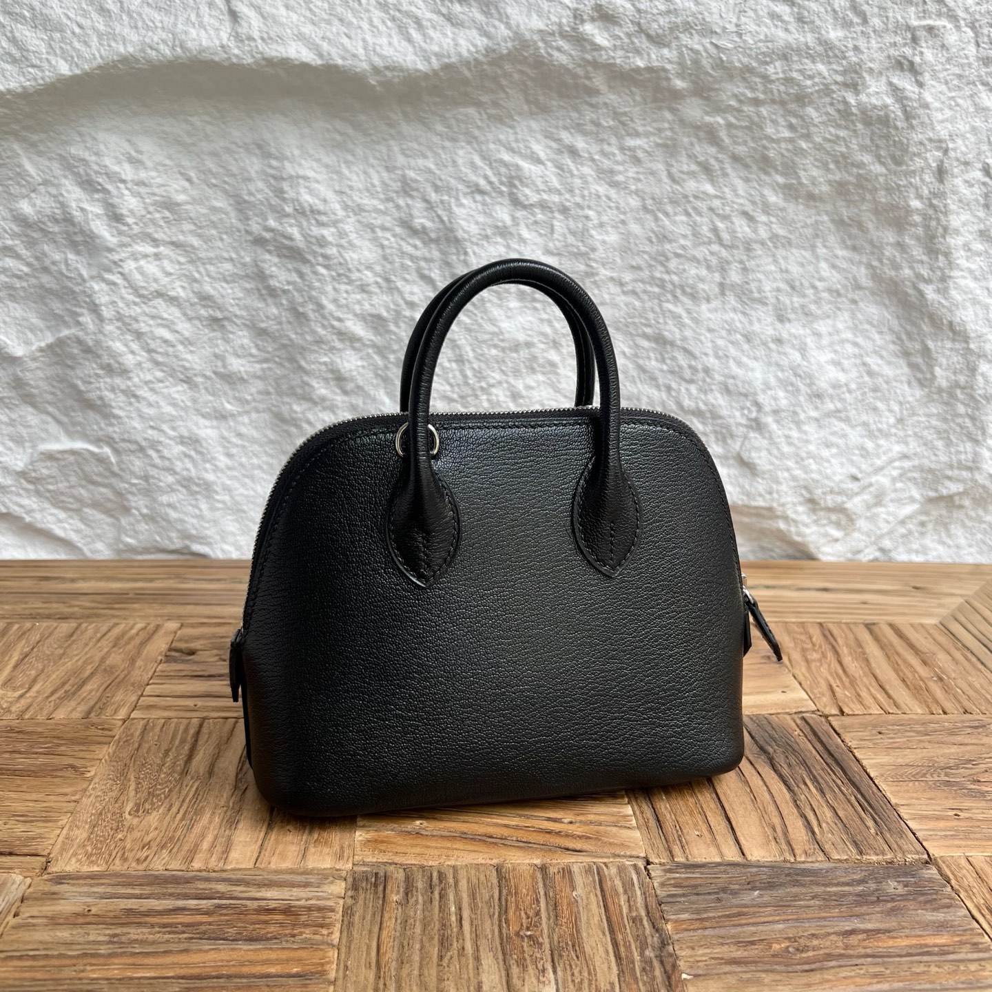 Newly made in stock Mini Bolide 20cm Chever Color: Ck89 black Noir fully handmade wax thread sewing Silver buckle Stock - Image 6