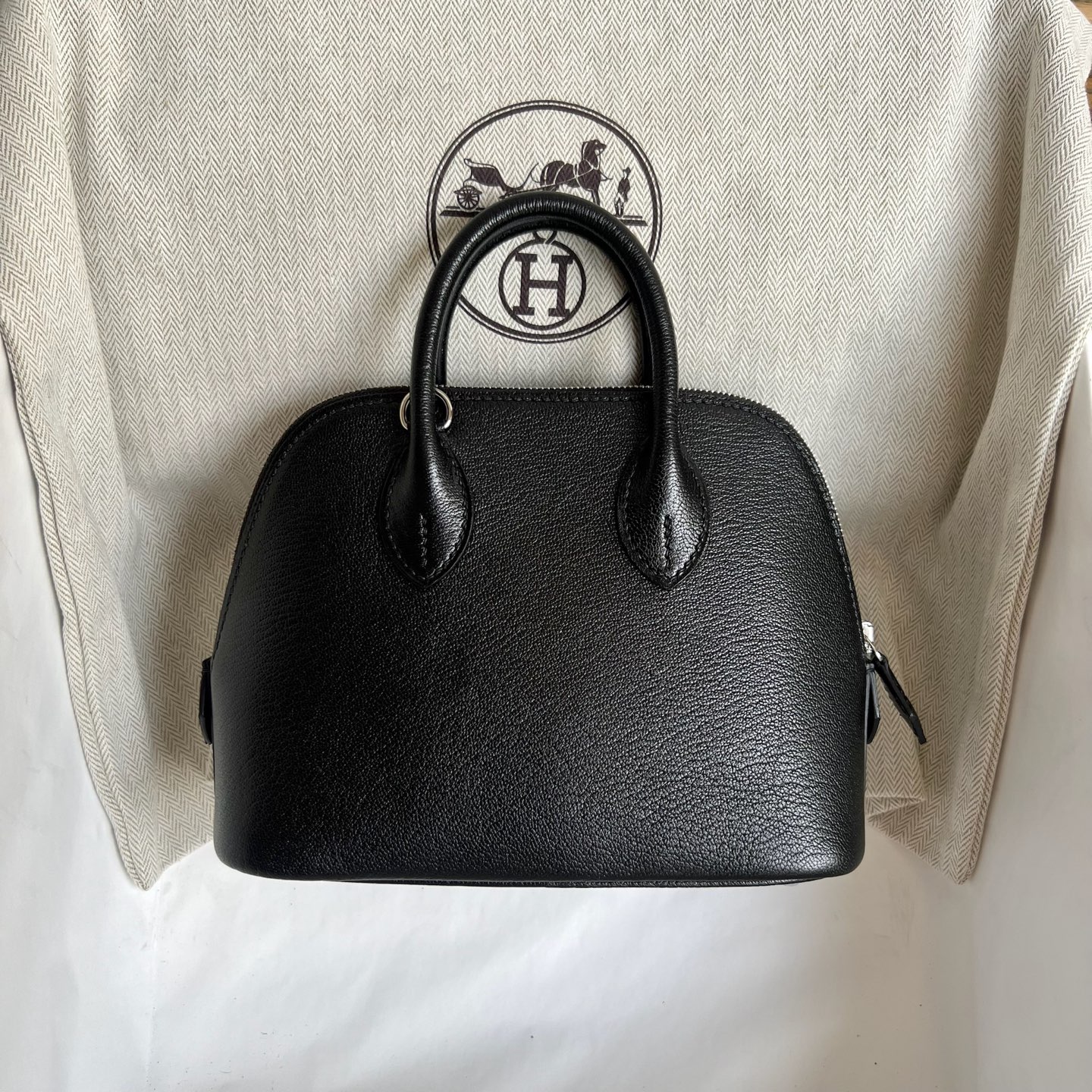 Newly made in stock Mini Bolide 20cm Chever Color: Ck89 black Noir fully handmade wax thread sewing Silver buckle Stock - Image 10