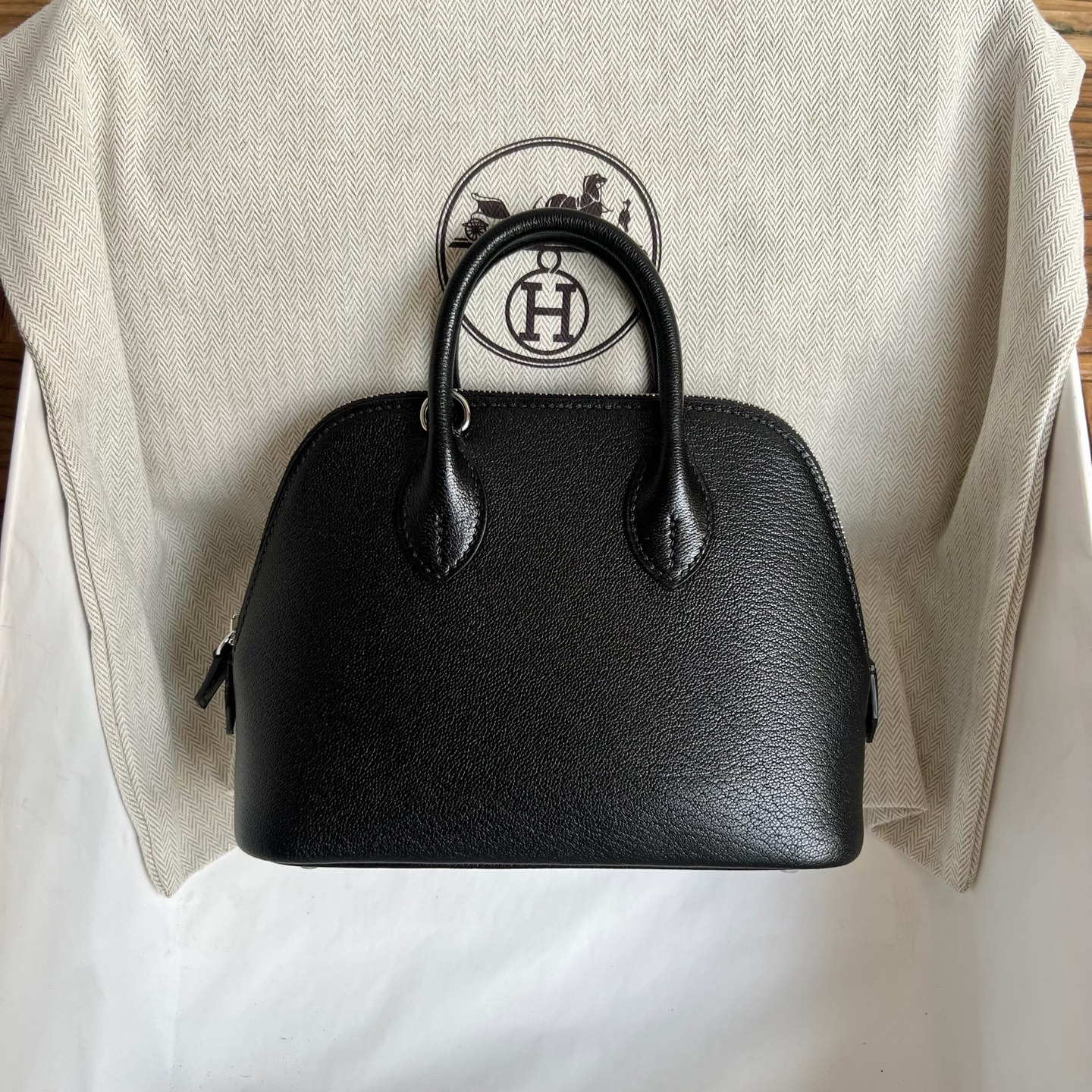 Newly made in stock Mini Bolide 20cm Chever Color: Ck89 black Noir fully handmade wax thread sewing Silver buckle Stock - Image 11