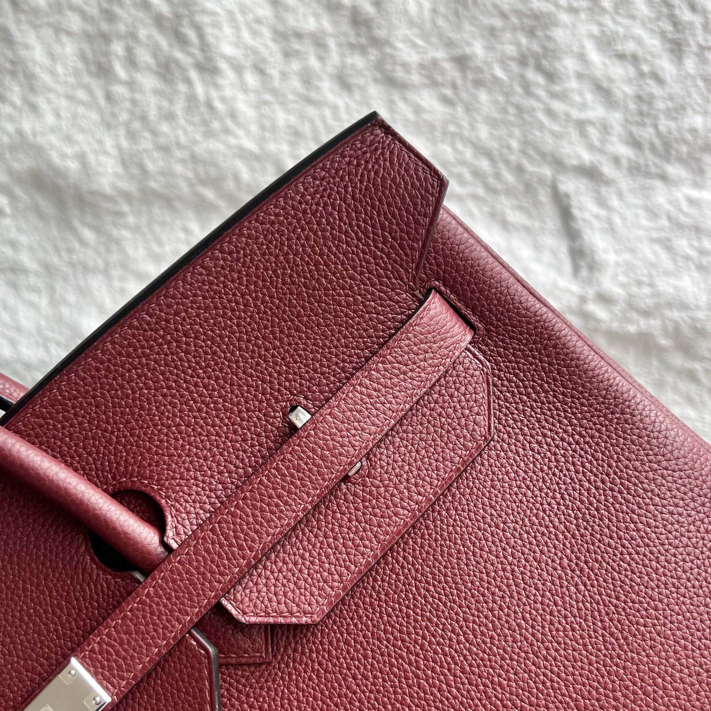 Birkin 40cm Togo leather, original imported German calfskin Color: Ck55 Hermes Red Rouge H Fully hand-waxed seams, original hardware, hand-engraved Phw customized✈️ - Image 2