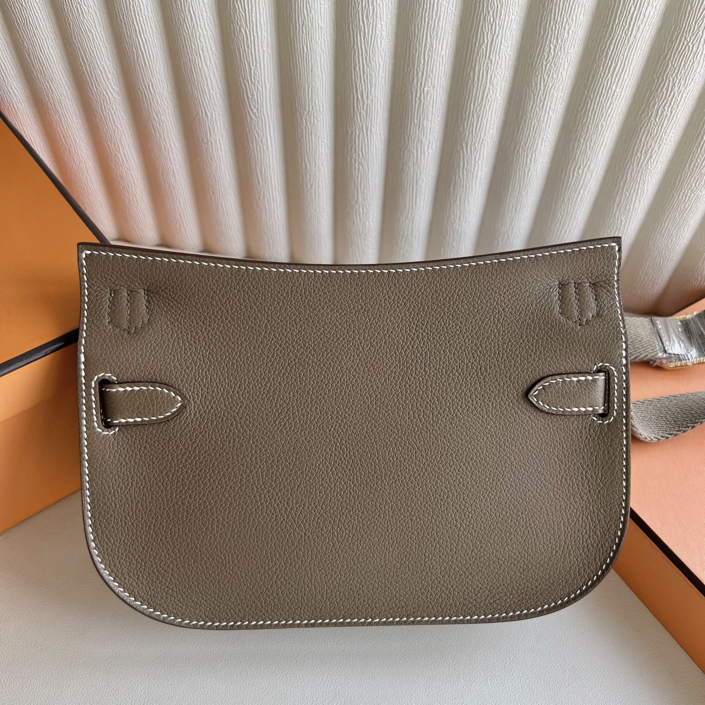 Jypssiere Mini Gypsy 23cm Evercolor Color: Ck18 elephant gray Etoupe fully handmade wax stitching Ghw Stock - Image 4