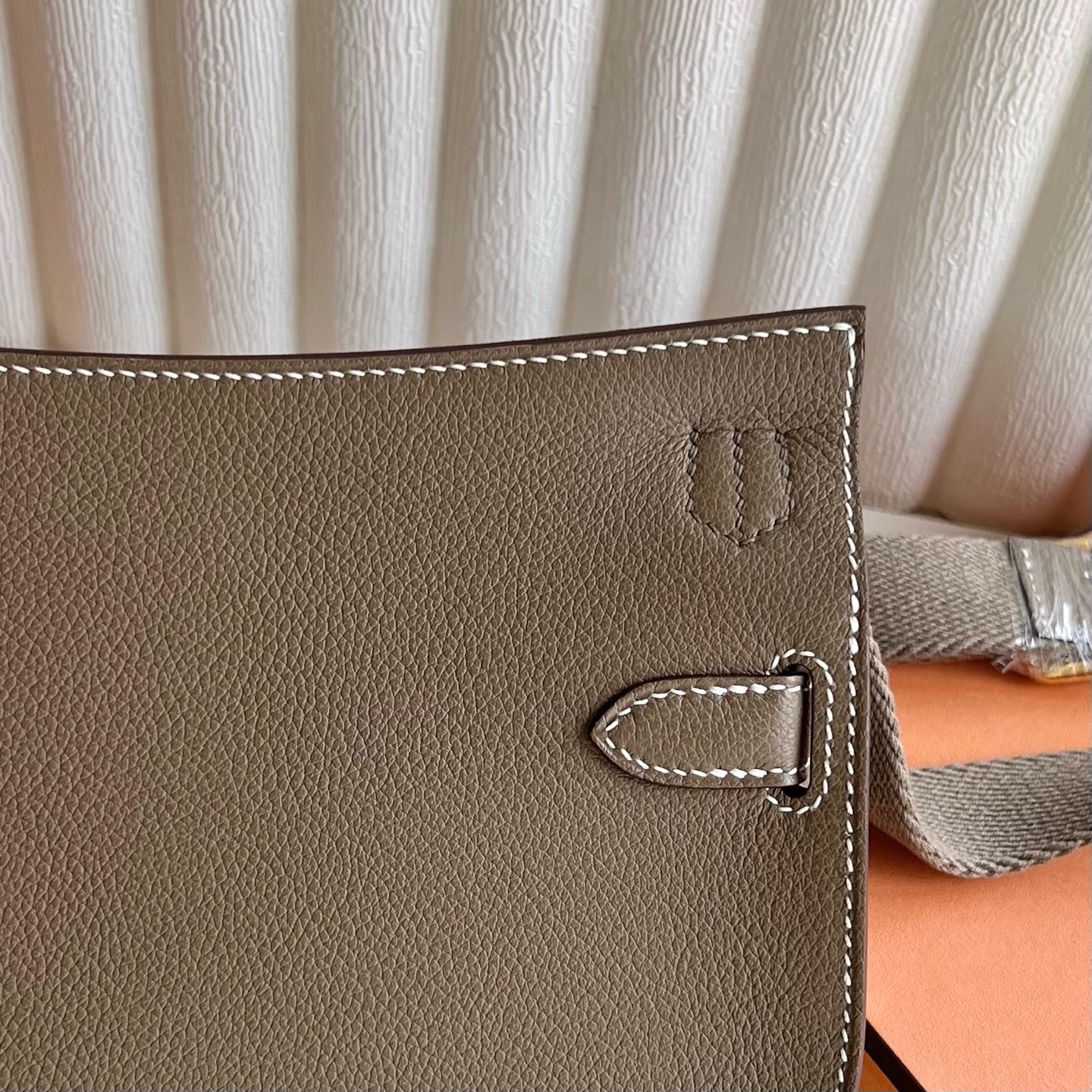 Jypssiere Mini Gypsy 23cm Evercolor Color: Ck18 elephant gray Etoupe fully handmade wax stitching Ghw Stock - Image 5
