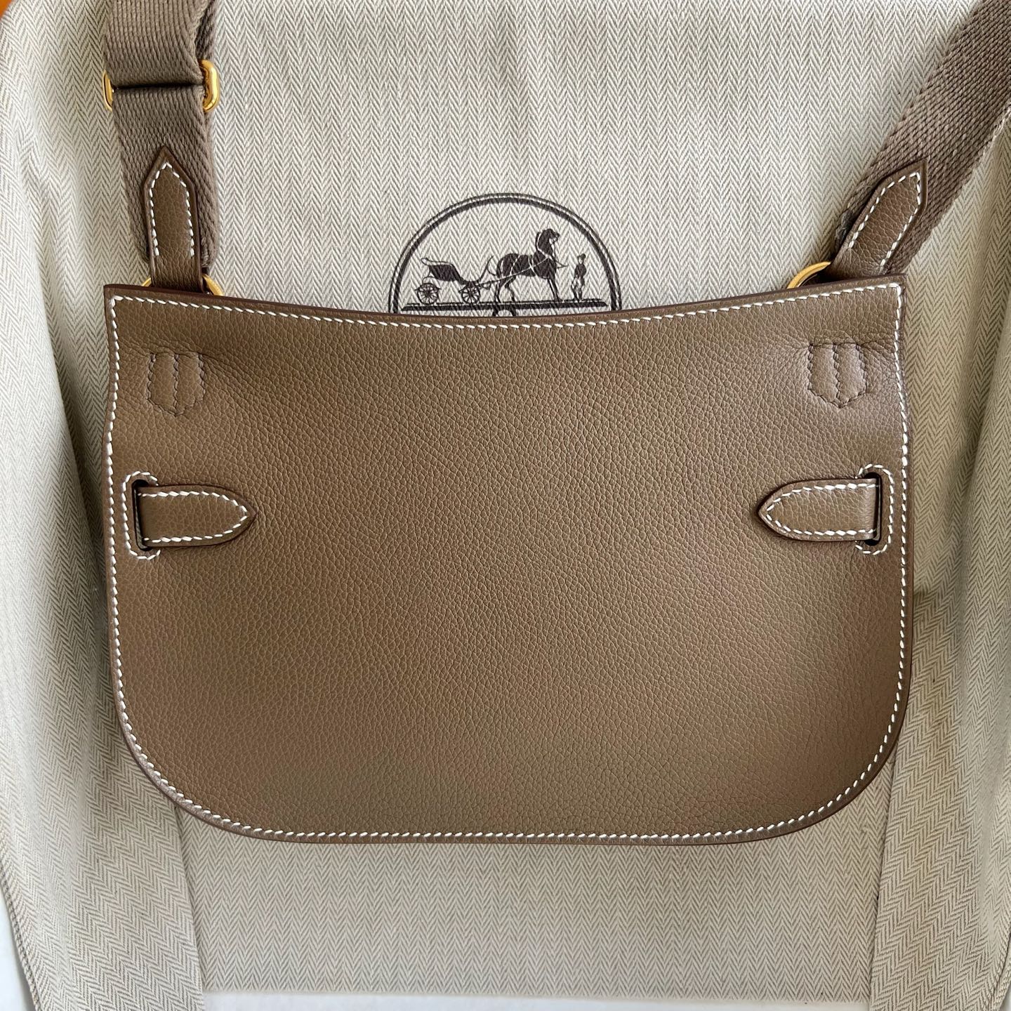 Jypssiere Mini Gypsy 23cm Evercolor Color: Ck18 elephant gray Etoupe fully handmade wax stitching Ghw Stock - Image 10