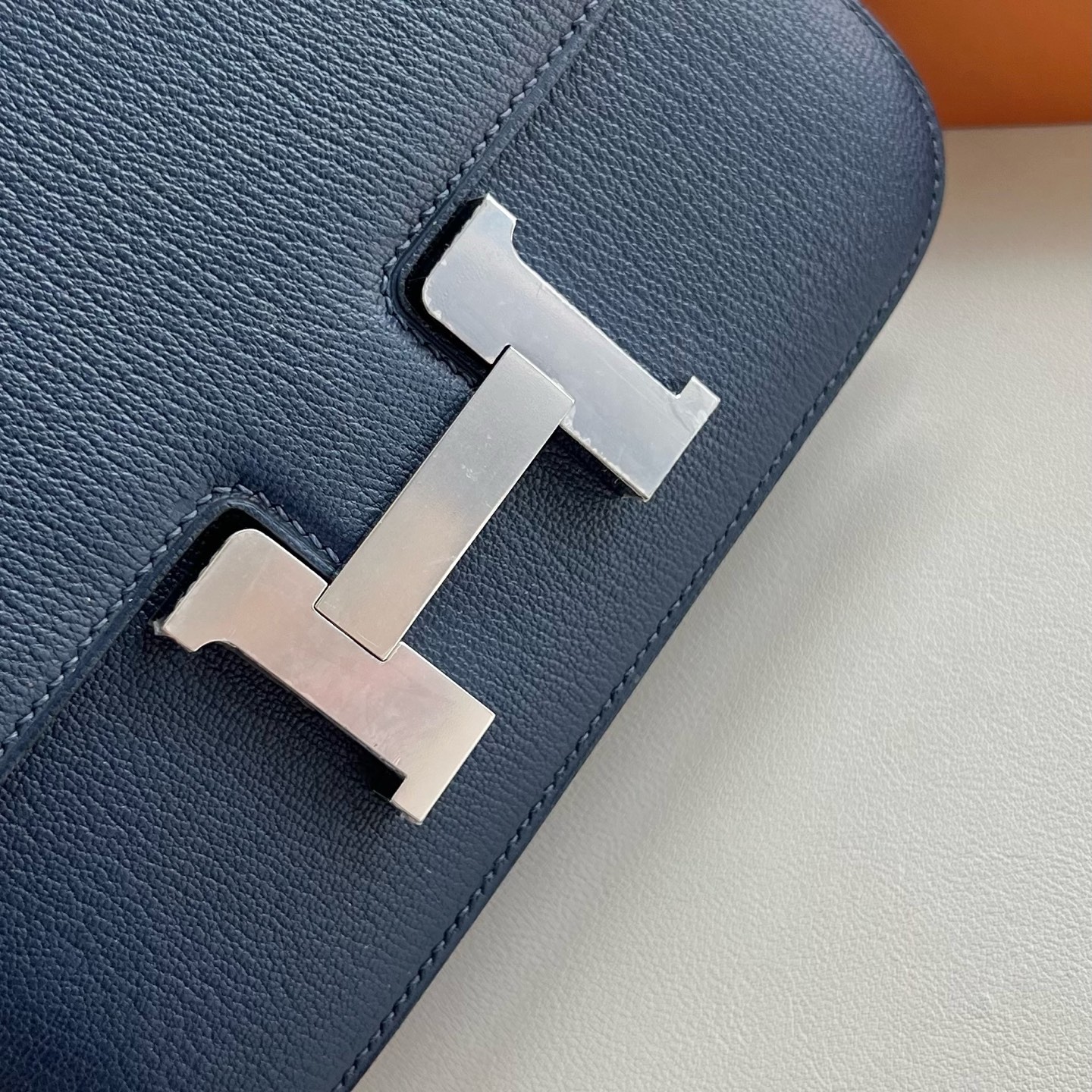 Constance 18cm Chever original imported goatskin Color: CK73 Sapphire Blue Sapphire Fully hand-made wax stitching Phw customized✈️ - Image 2