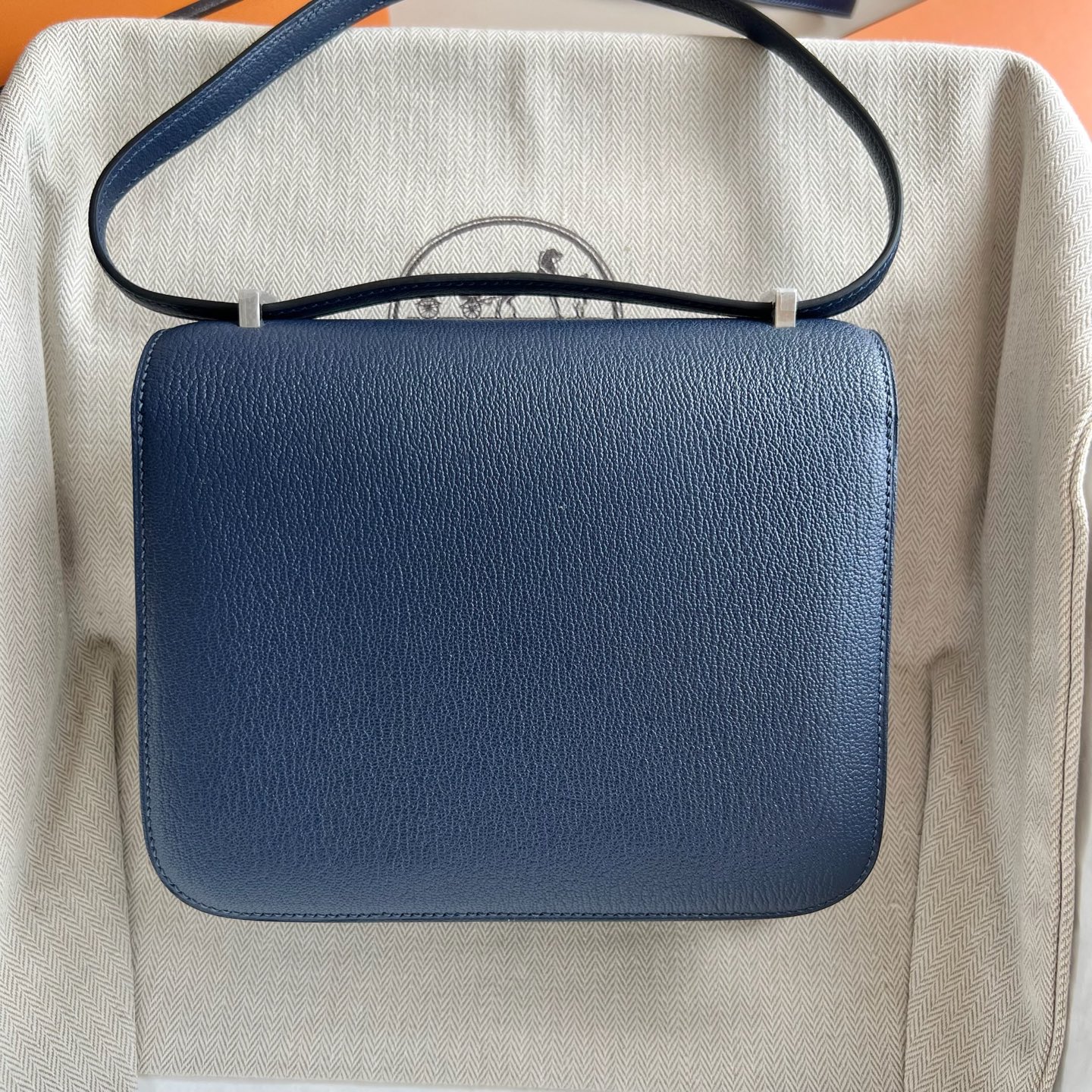 Constance 18cm Chever original imported goatskin Color: CK73 Sapphire Blue Sapphire Fully hand-made wax stitching Phw customized✈️ - Image 11