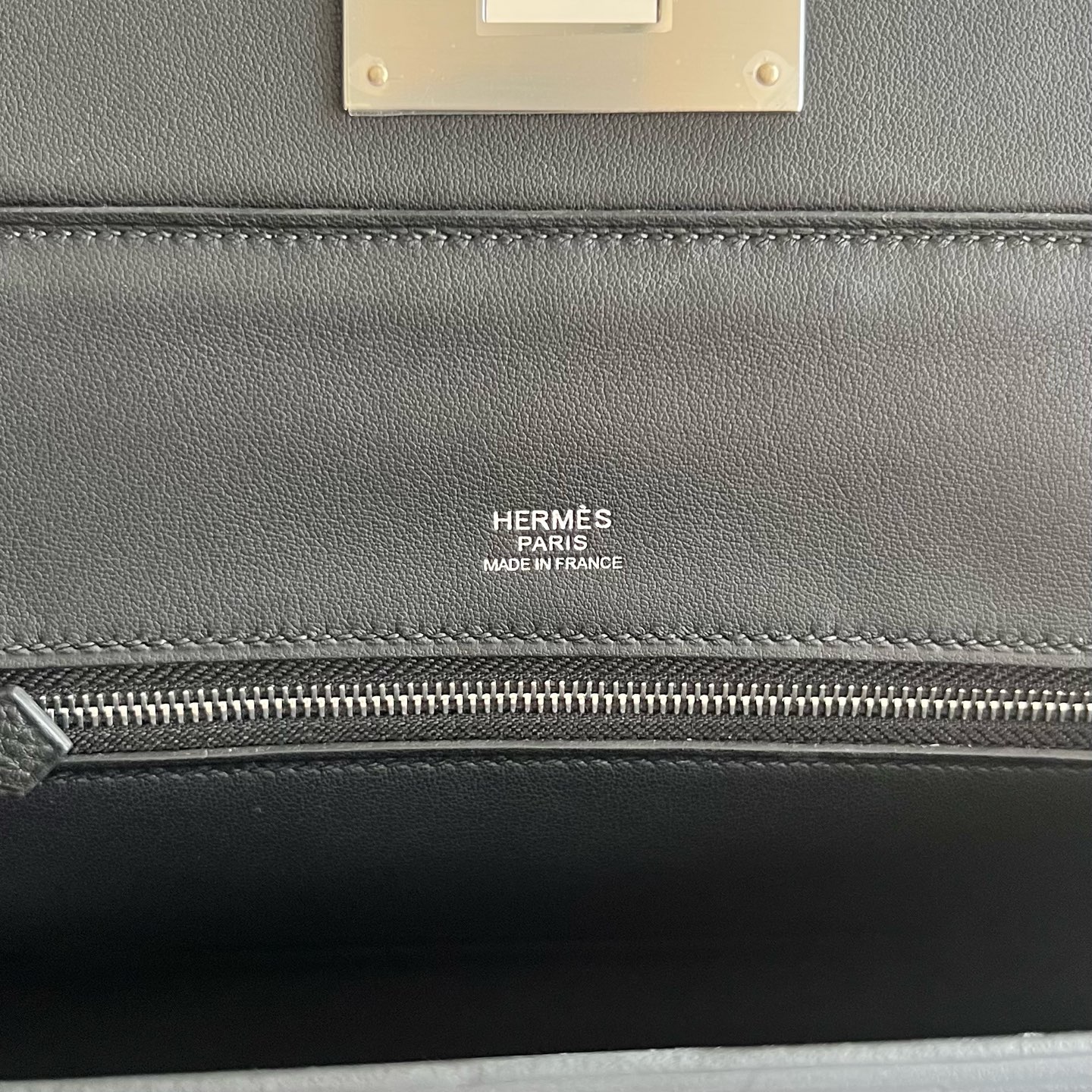 Kelly24/24 29cm Maurice fights Swift Color: Ck89 black Noir fully handmade wax thread sewing Silver buckle customized✈️ - Image 7