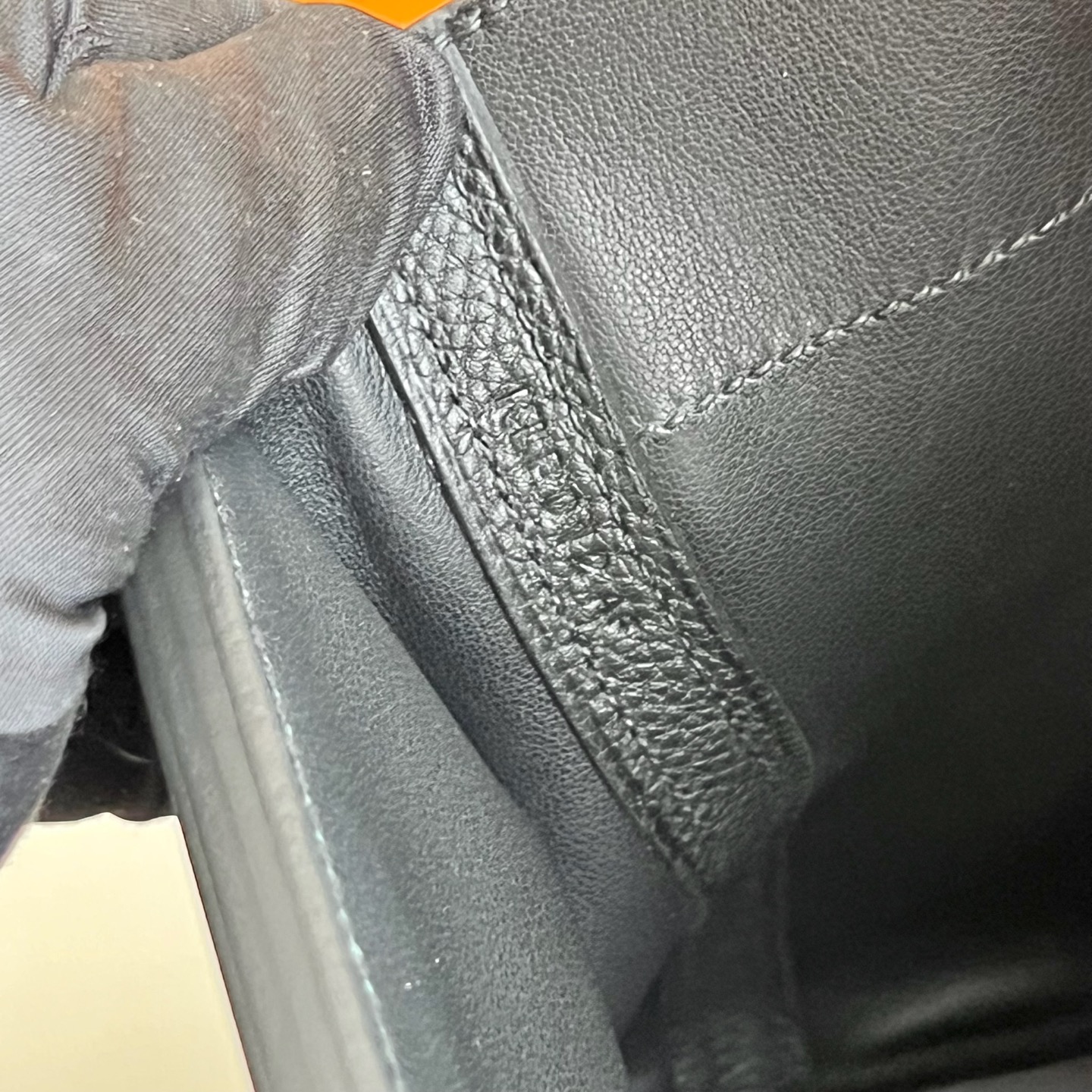 Kelly24/24 29cm Maurice fights Swift Color: Ck89 black Noir fully handmade wax thread sewing Silver buckle customized✈️ - Image 8