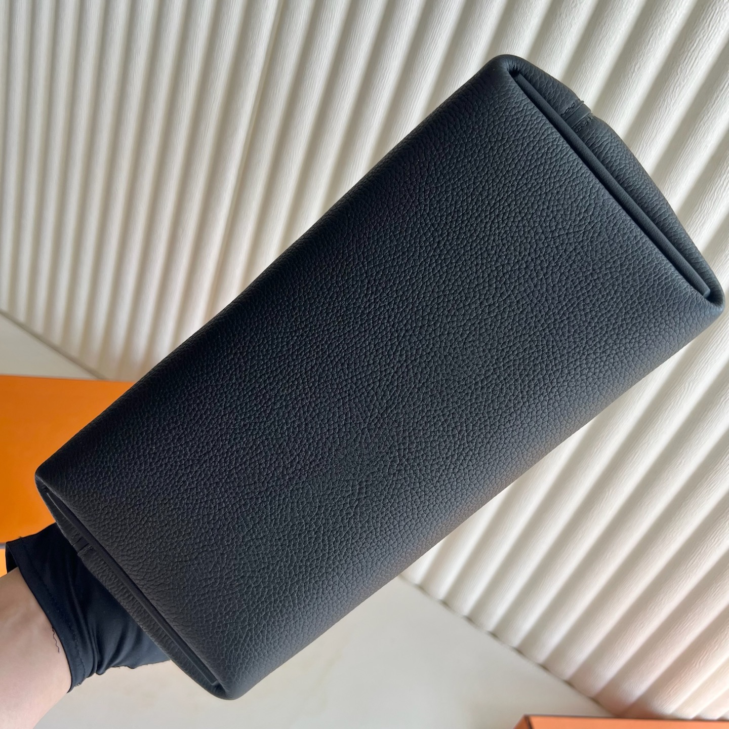 Kelly24/24 29cm Maurice fights Swift Color: Ck89 black Noir fully handmade wax thread sewing Silver buckle customized✈️ - Image 10