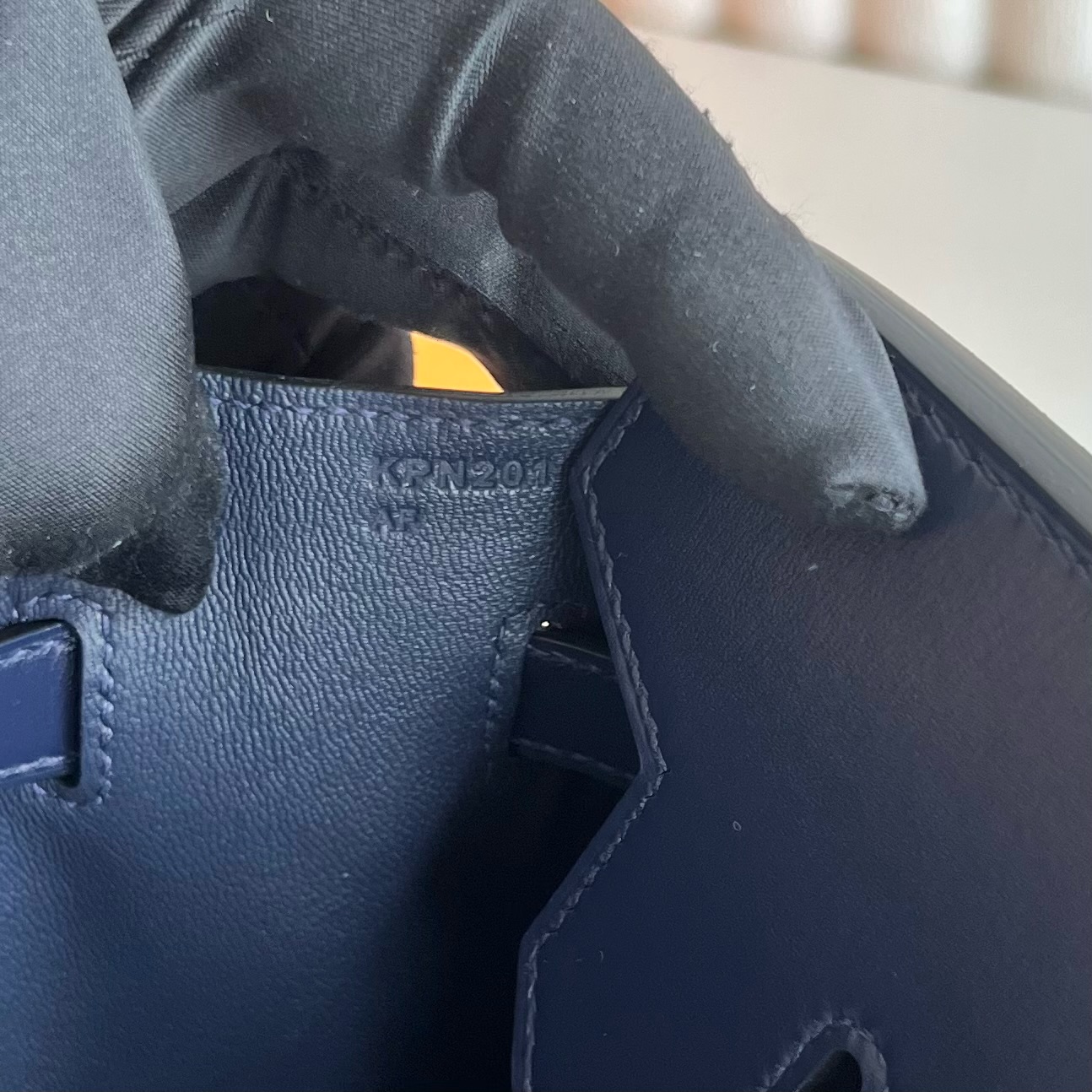 Birkin 30cm Box Color: Ck73 sapphire blue, fully handmade wax stitching Original hardware hand-engraved Silver buckle customized✈️ - Image 8