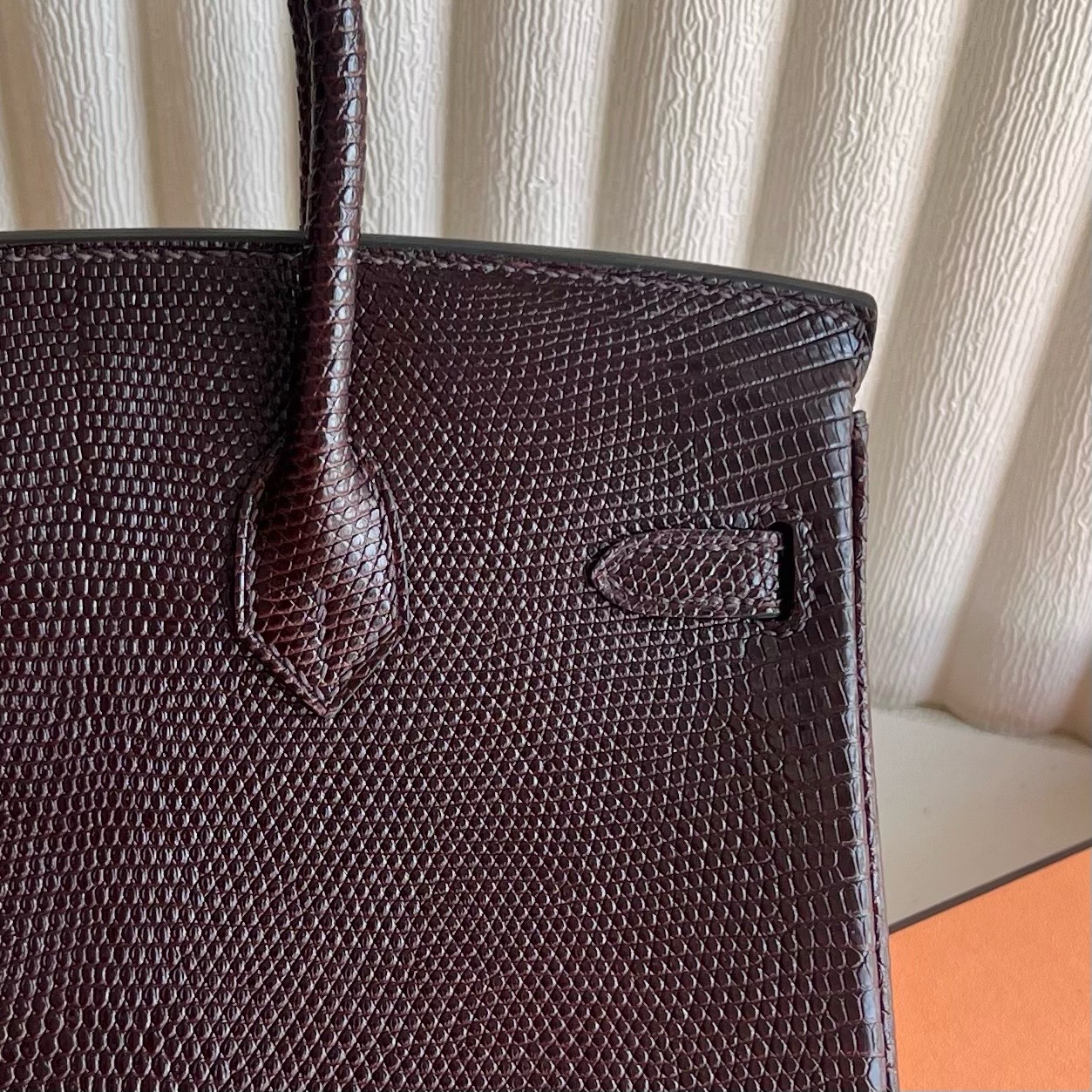 Birkin 25cm Lizard imported lizard skin Color: 41 Havane, gold buckle, handmade wax stitching Ghw customized✈️ - Image 5