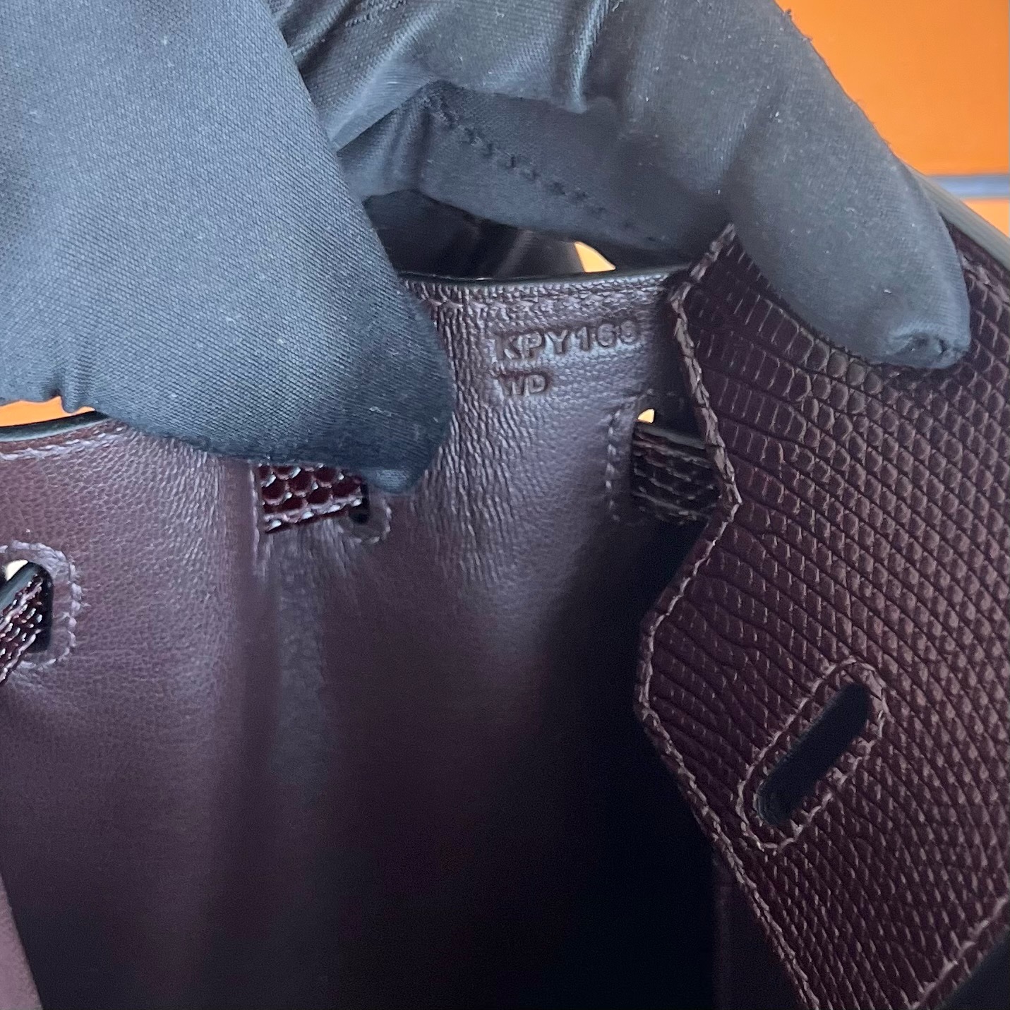 Birkin 25cm Lizard imported lizard skin Color: 41 Havane, gold buckle, handmade wax stitching Ghw customized✈️ - Image 7