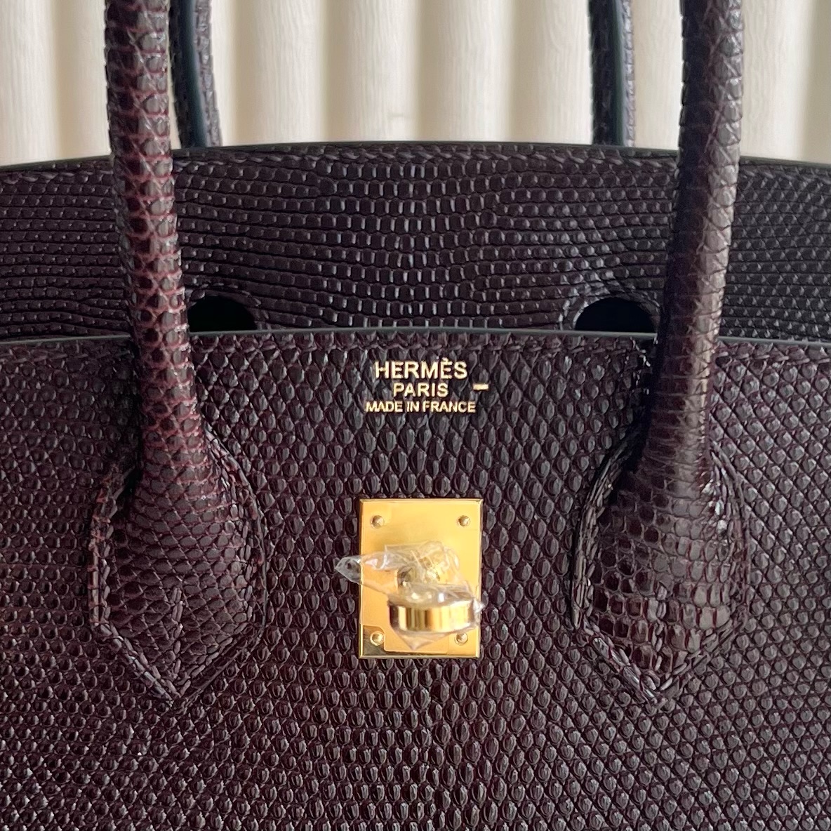 Birkin 25cm Lizard imported lizard skin Color: 41 Havane, gold buckle, handmade wax stitching Ghw customized✈️ - Image 8