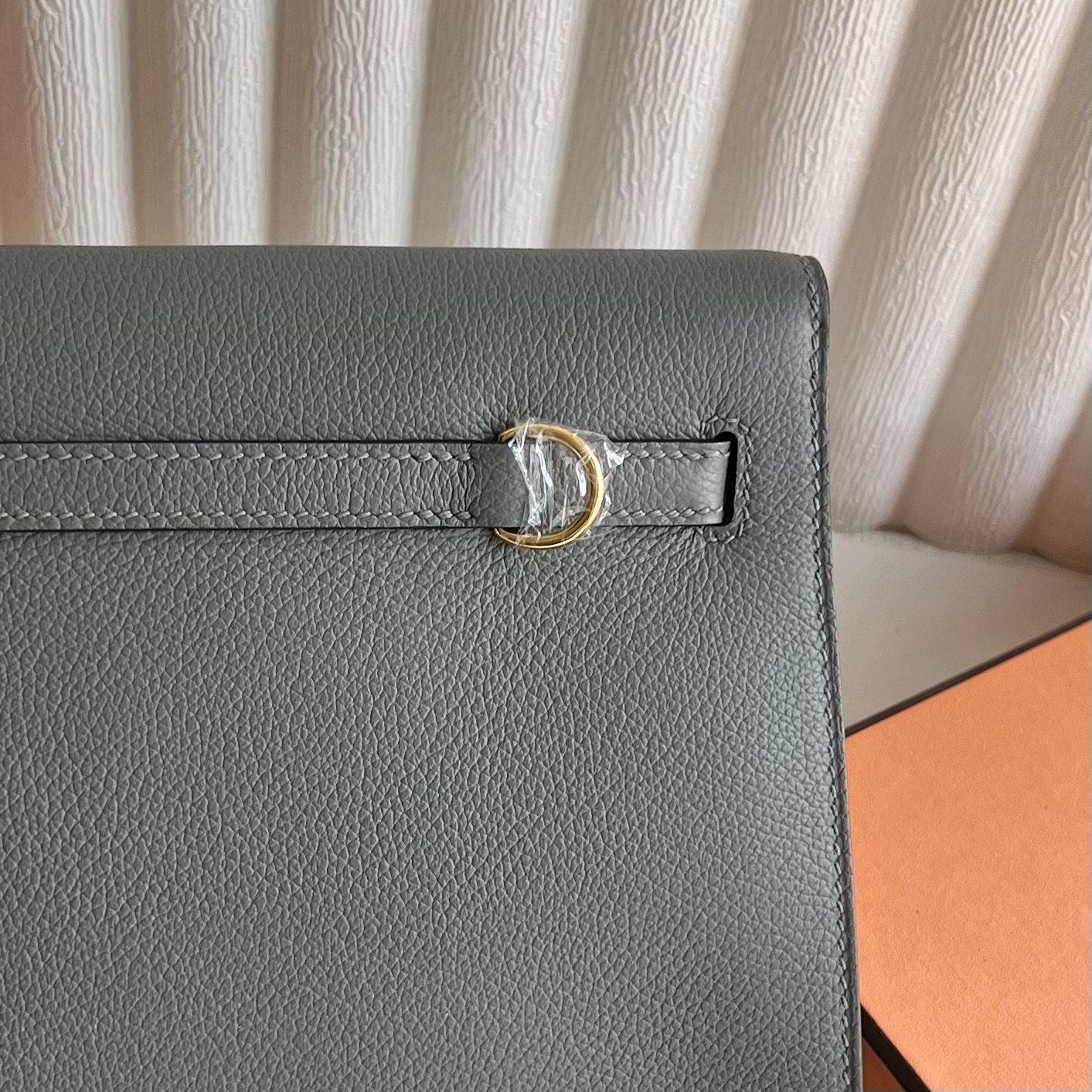 In stock Kelly danse 22cm Evercolor Color: 0L Cumulonimbus Gray Gris Meyer Fully handmade wax stitching Ghw Stock - Image 4
