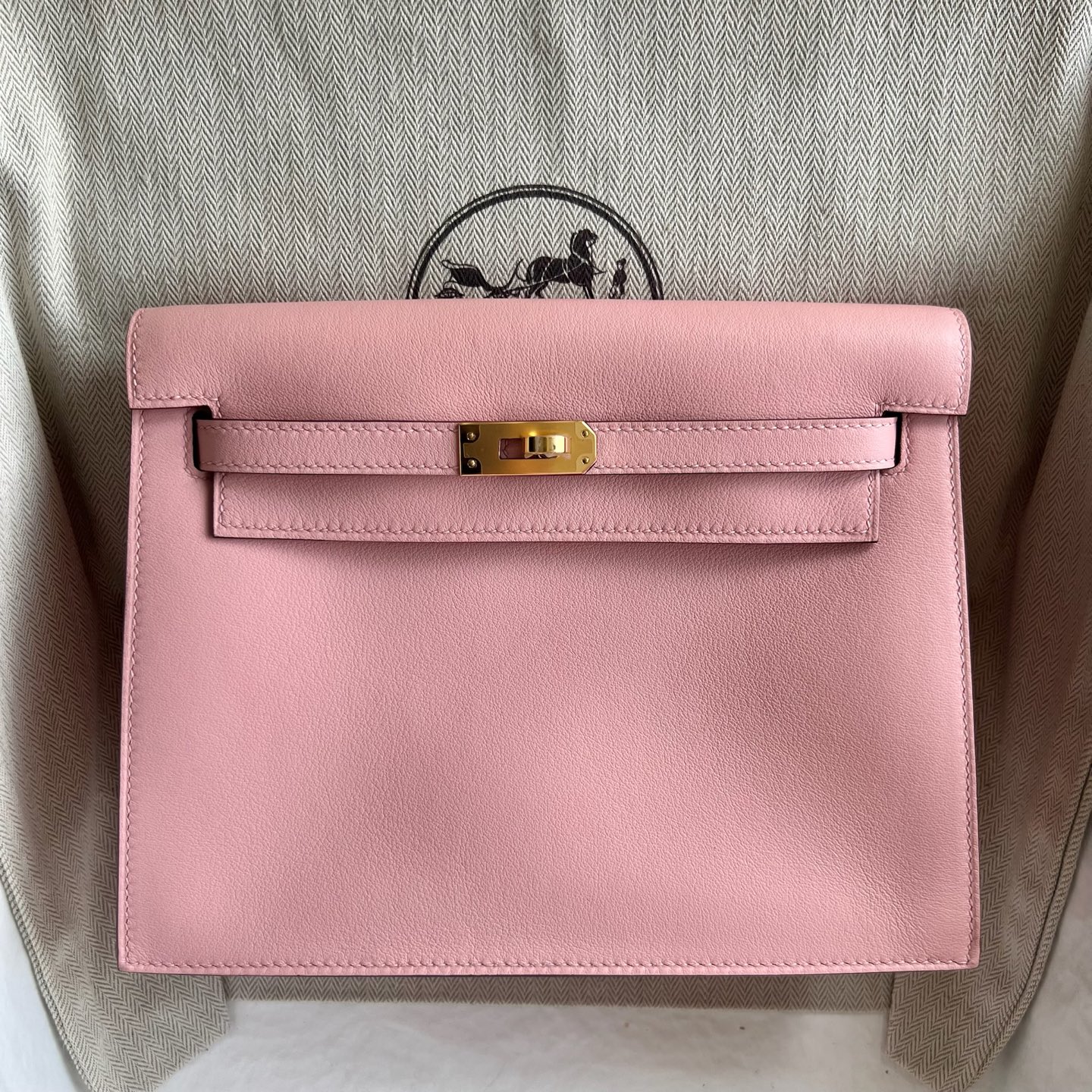 In stock Kelly danse 22cm Swift Color: 3Q new pink Rose Sakura, fully handmade wax thread sewing Ghw Stock - Image 10
