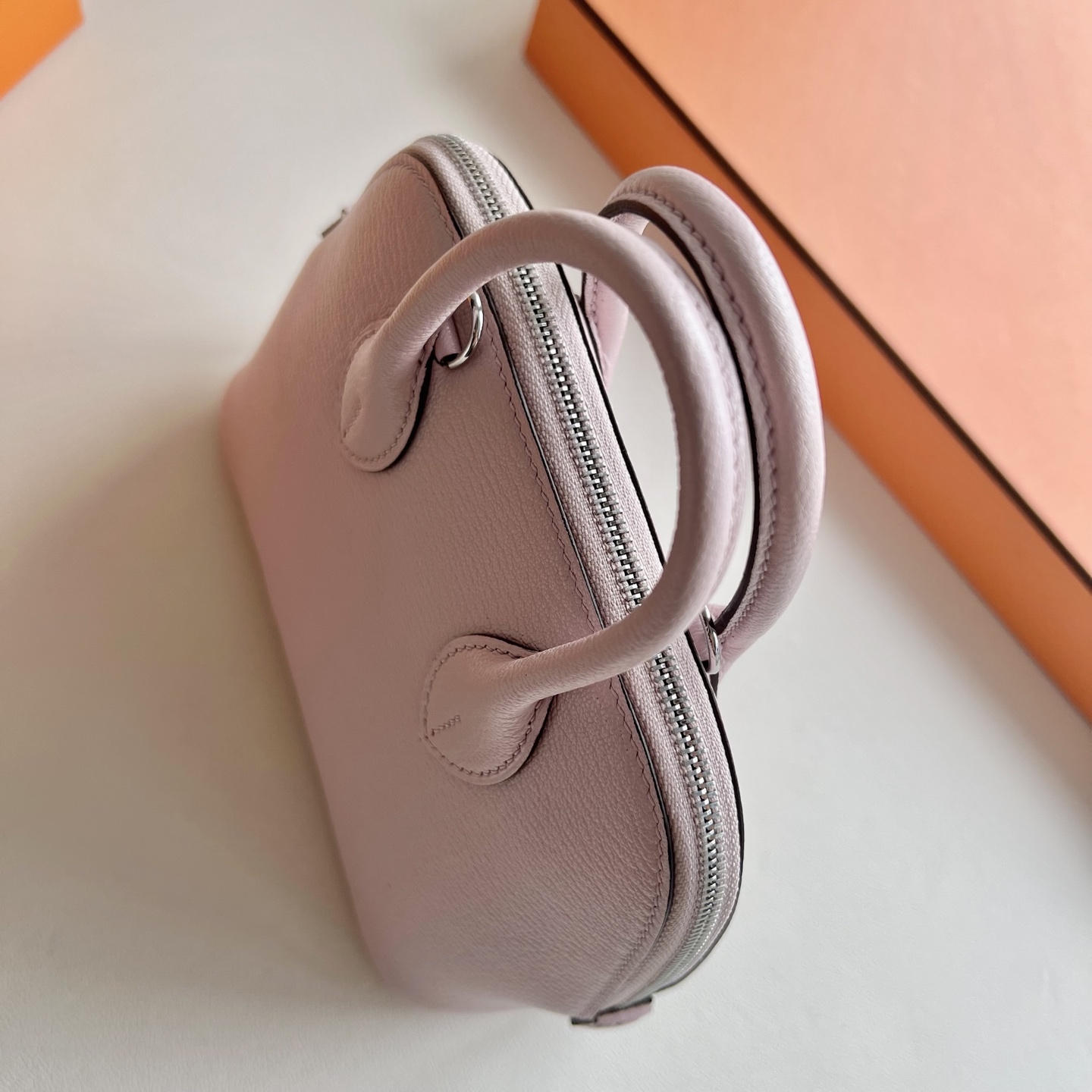 Mini Bolide 20cm Chever Color: 09 Fantasy Pink Purple Mauve Pale Phw Fully handmade wax thread sewing, silver buckle, customized✈️ - Image 3