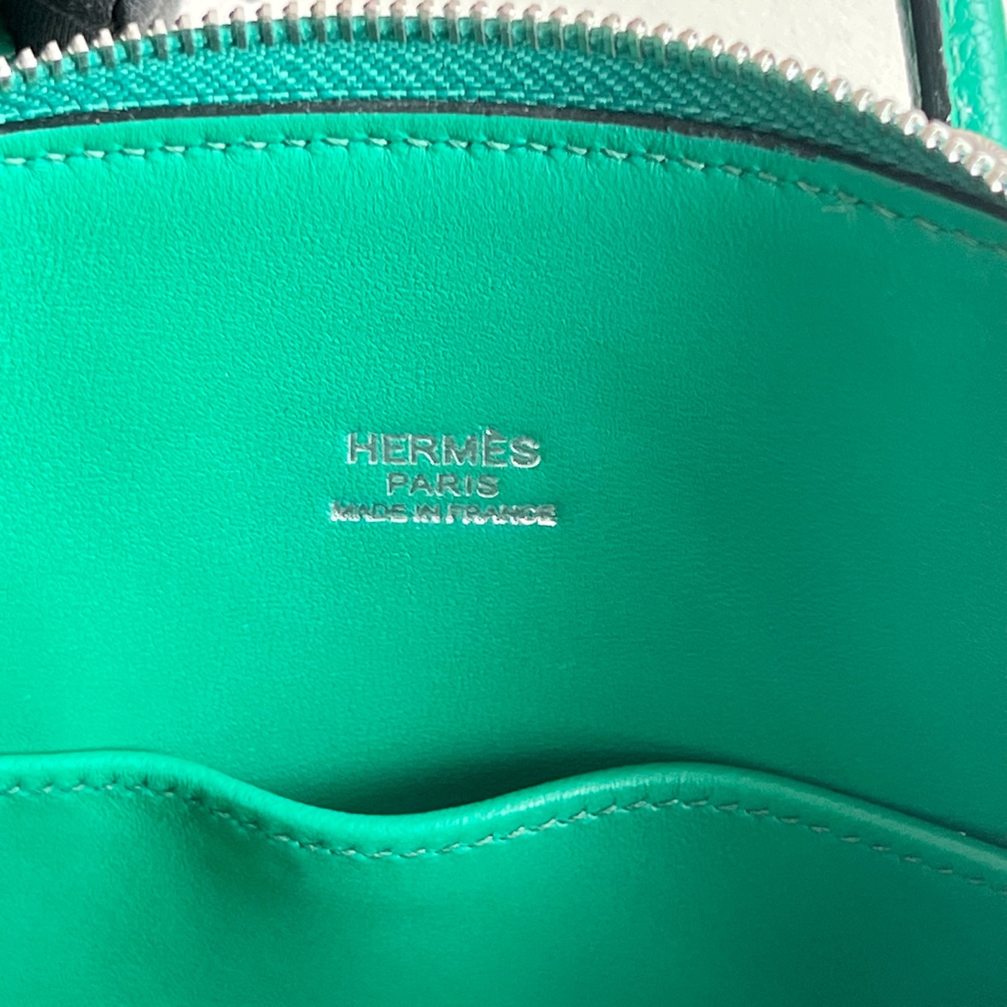 Mini Bolide 20cm Chever Color: U4 velvet green, fully handmade wax thread sewing Silver buckle customized✈️ - Image 8