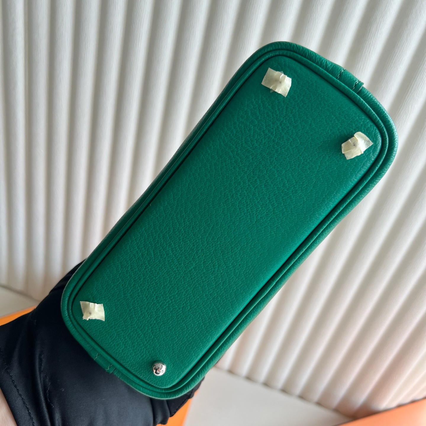 Mini Bolide 20cm Chever Color: U4 velvet green, fully handmade wax thread sewing Silver buckle customized✈️ - Image 10