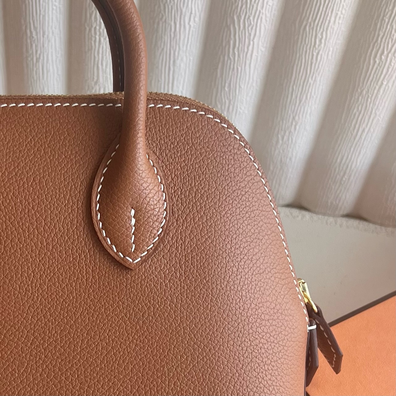 Mini Bolide 20cm Evercolor Color: Ck37 golden brown Gold Fully handmade wax thread sewing Gold buckle customized✈️ - Image 2