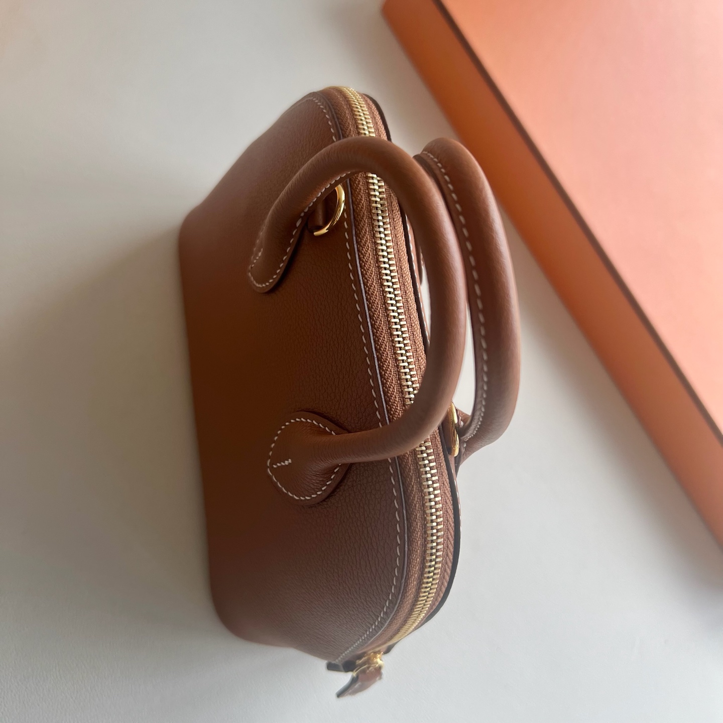 Mini Bolide 20cm Evercolor Color: Ck37 golden brown Gold Fully handmade wax thread sewing Gold buckle customized✈️ - Image 4