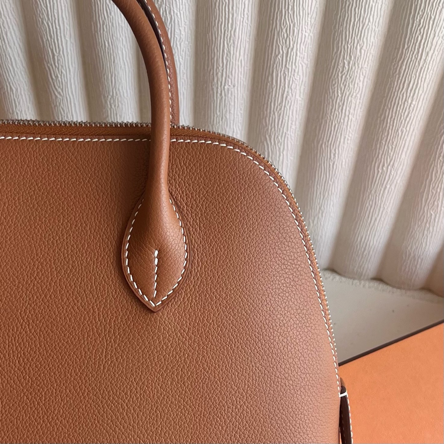 Bolide 25cm Evercolor Color: Ck37 golden brown Gold Fully handmade wax thread sewing Silver buckle customized✈️ - Image 2