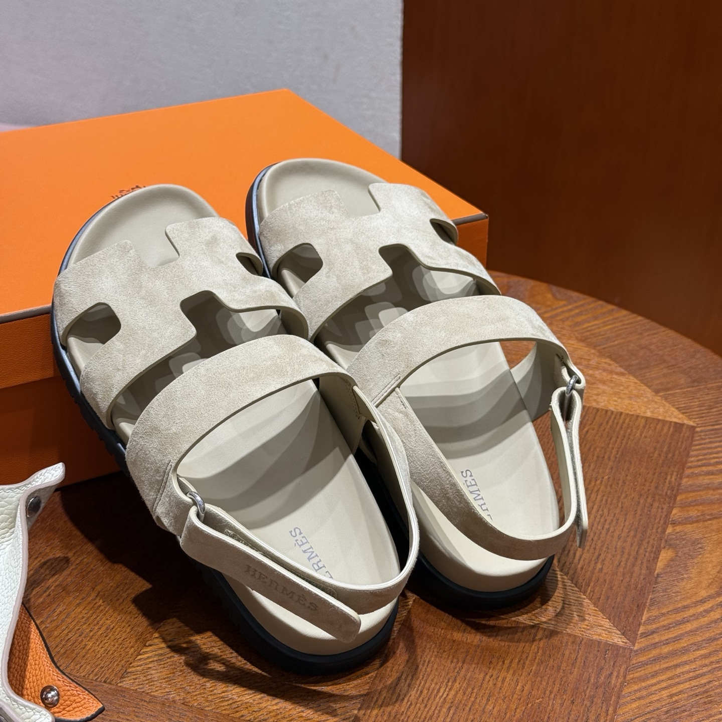 H new Erjiu sandals Genius Color/Colour linen beige/Beige Lin Suede/Chamois leather 34-42 - Image 2