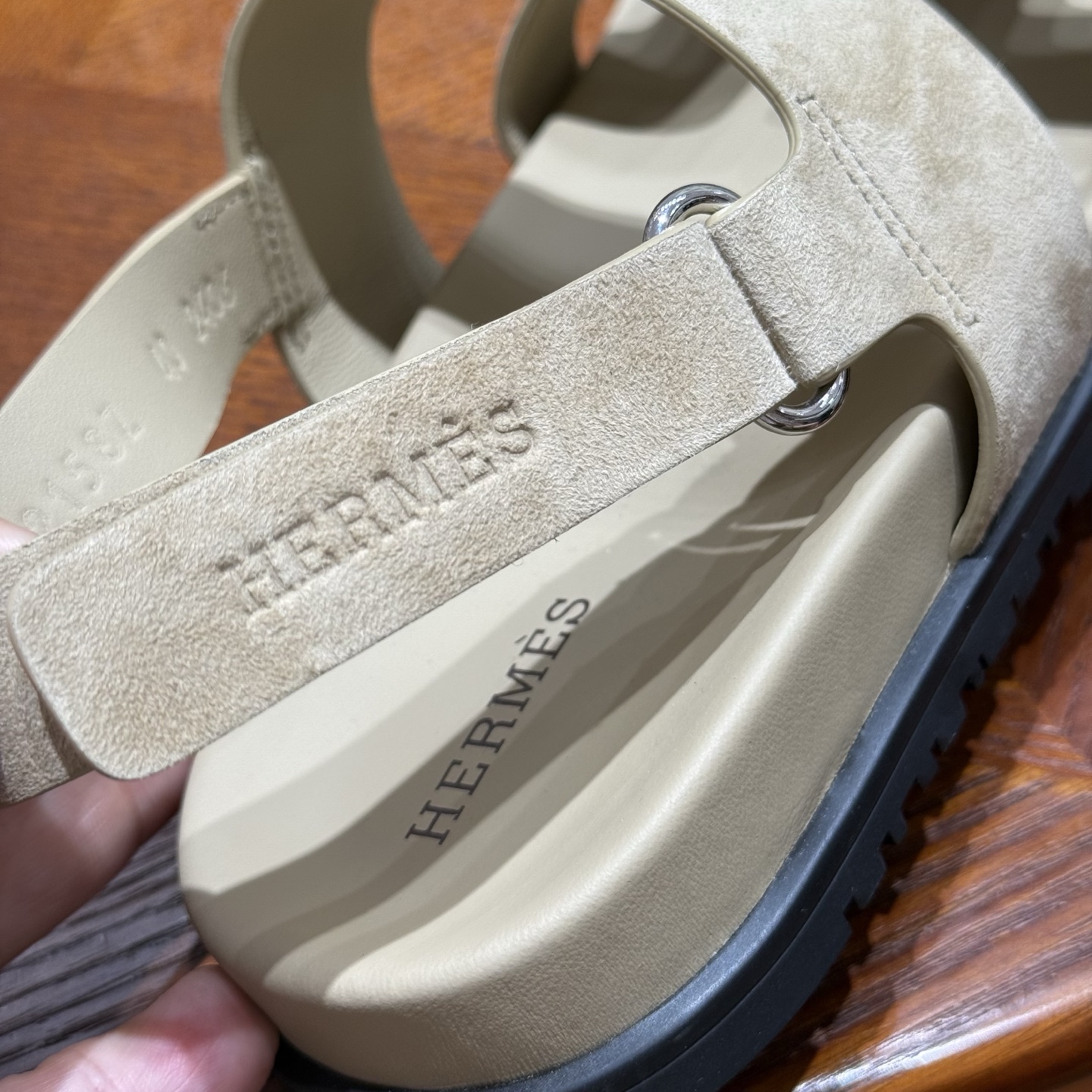 H new Erjiu sandals Genius Color/Colour linen beige/Beige Lin Suede/Chamois leather 34-42 - Image 4
