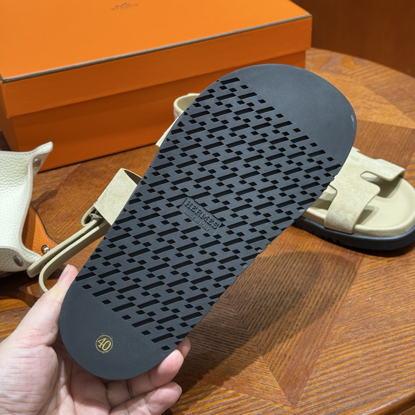 H new Erjiu sandals Genius Color/Colour linen beige/Beige Lin Suede/Chamois leather 34-42 - Image 6