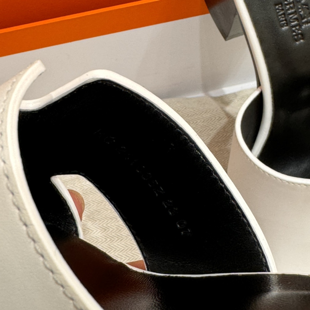 Hermès new high heels Upper material calfskin/Calfskin Bottom materials/Bottom materials: leather outsole/Dermal outsole Heel height 6cm Customizable size: 34-41, (half size can be customized, half size is not returnable, 34 is not returnable, 41 is not returnable) Can be customized half code, half code is not exchangeable, 34 is not exchangeable, 41 is not exchangeable Our products are all handmade The production cycle is about 15 working days - Image 5