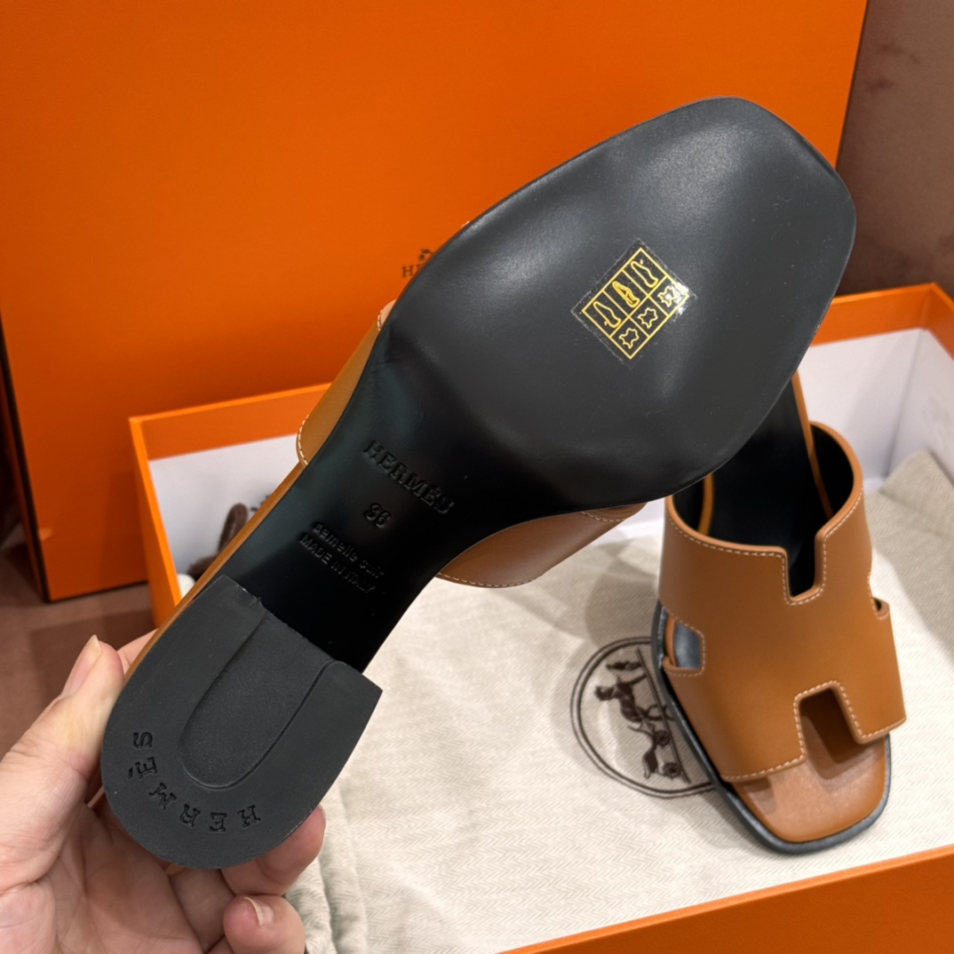 Hermès new high heels Upper material calfskin/Calfskin Bottom materials/Bottom materials: leather outsole/Dermal outsole Heel height 6cm Customizable size: 34-41, (half size can be customized, half size is not returnable, 34 is not returnable, 41 is not returnable) Can be customized half code, half code is not exchangeable, 34 is not exchangeable, 41 is not exchangeable Our products are all handmade The production cycle is about 15 working days - Image 6