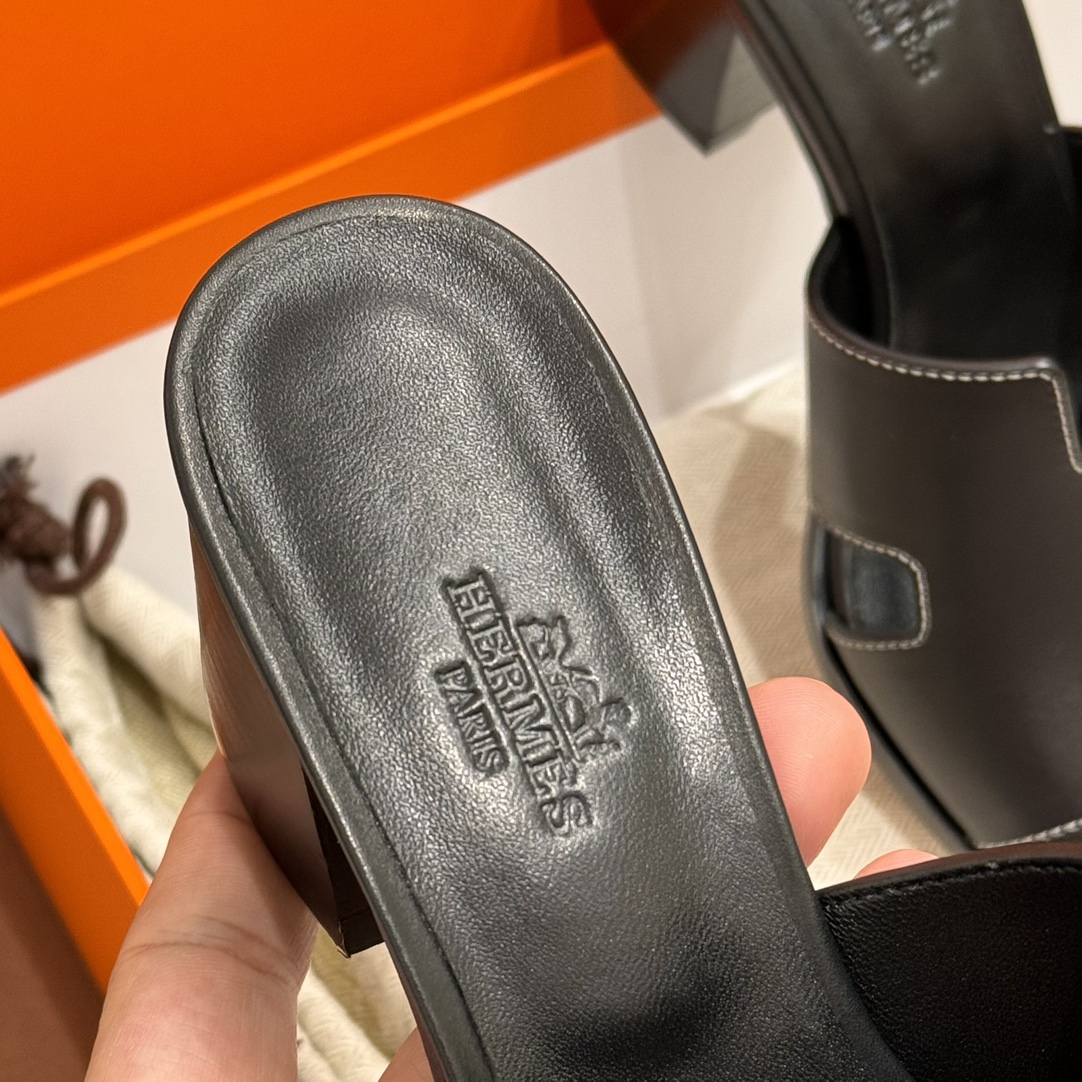 Hermès new high heels Upper material calfskin/Calfskin Bottom materials/Bottom materials: leather outsole/Dermal outsole Heel height 6cm Customizable size: 34-41, (half size can be customized, half size is not returnable, 34 is not returnable, 41 is not returnable) Can be customized half code, half code is not exchangeable, 34 is not exchangeable, 41 is not exchangeable Our products are all handmade The production cycle is about 15 working days - Image 5