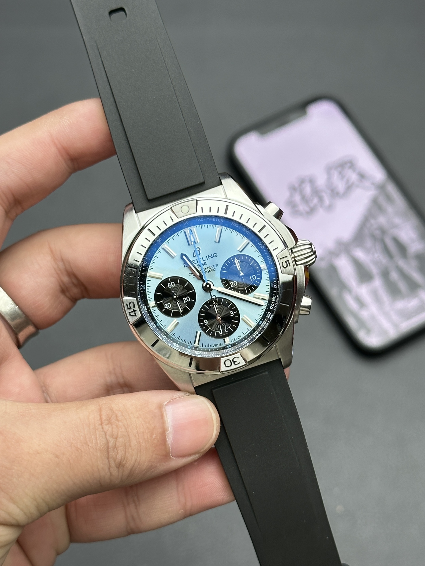 BLS Breitling Chronograph shipped real shot! - Image 2