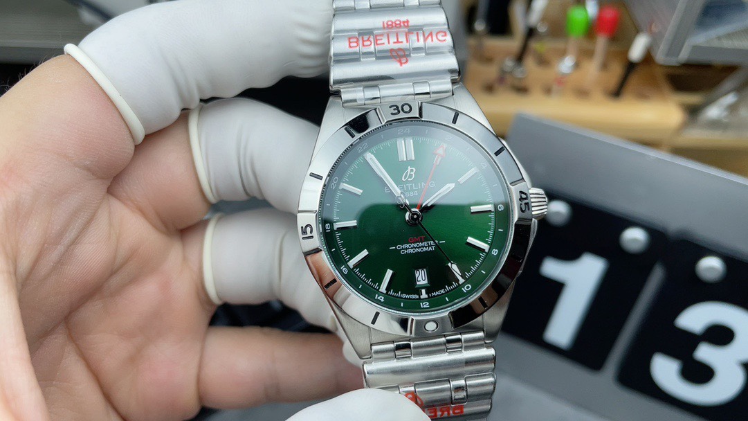 Bls Breitling Green Plate Ocean🌊 Attached real-life video
