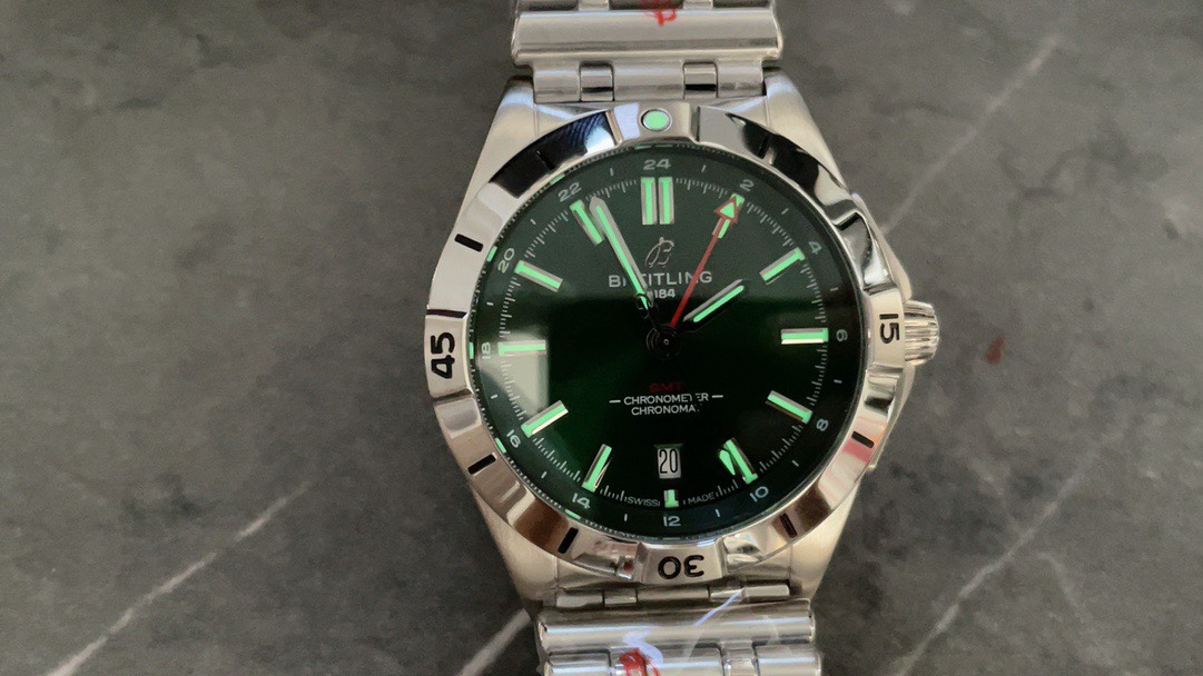 Bls Breitling Green Plate Ocean🌊 Attached real-life video - Image 9