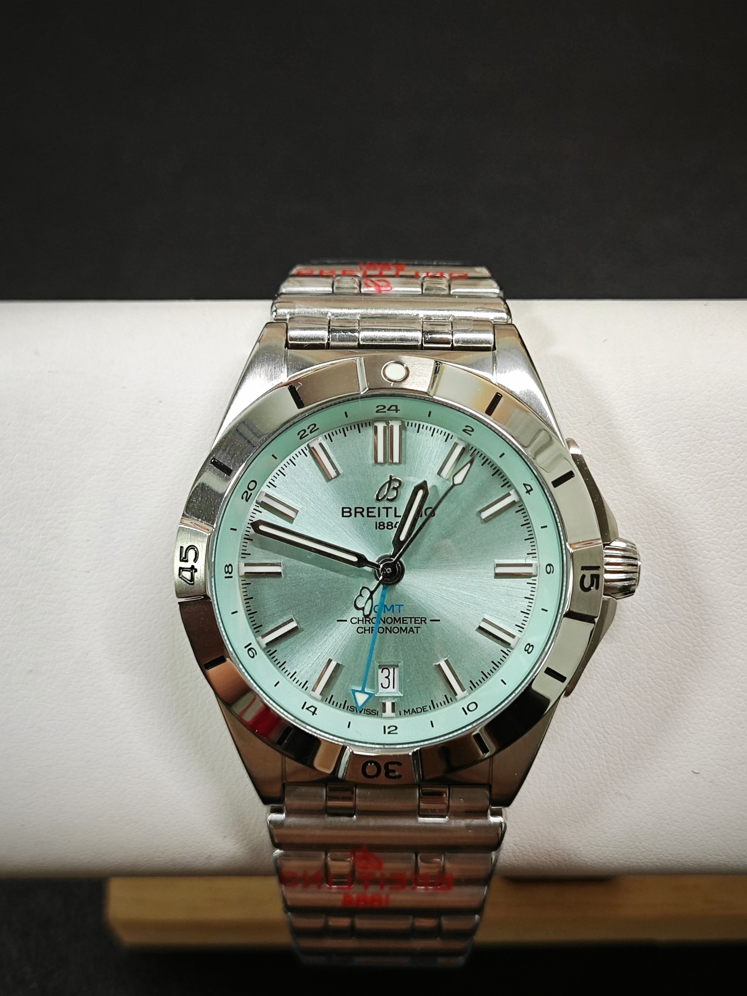 BLS Breitling Mechanical Chronograph Mint Green