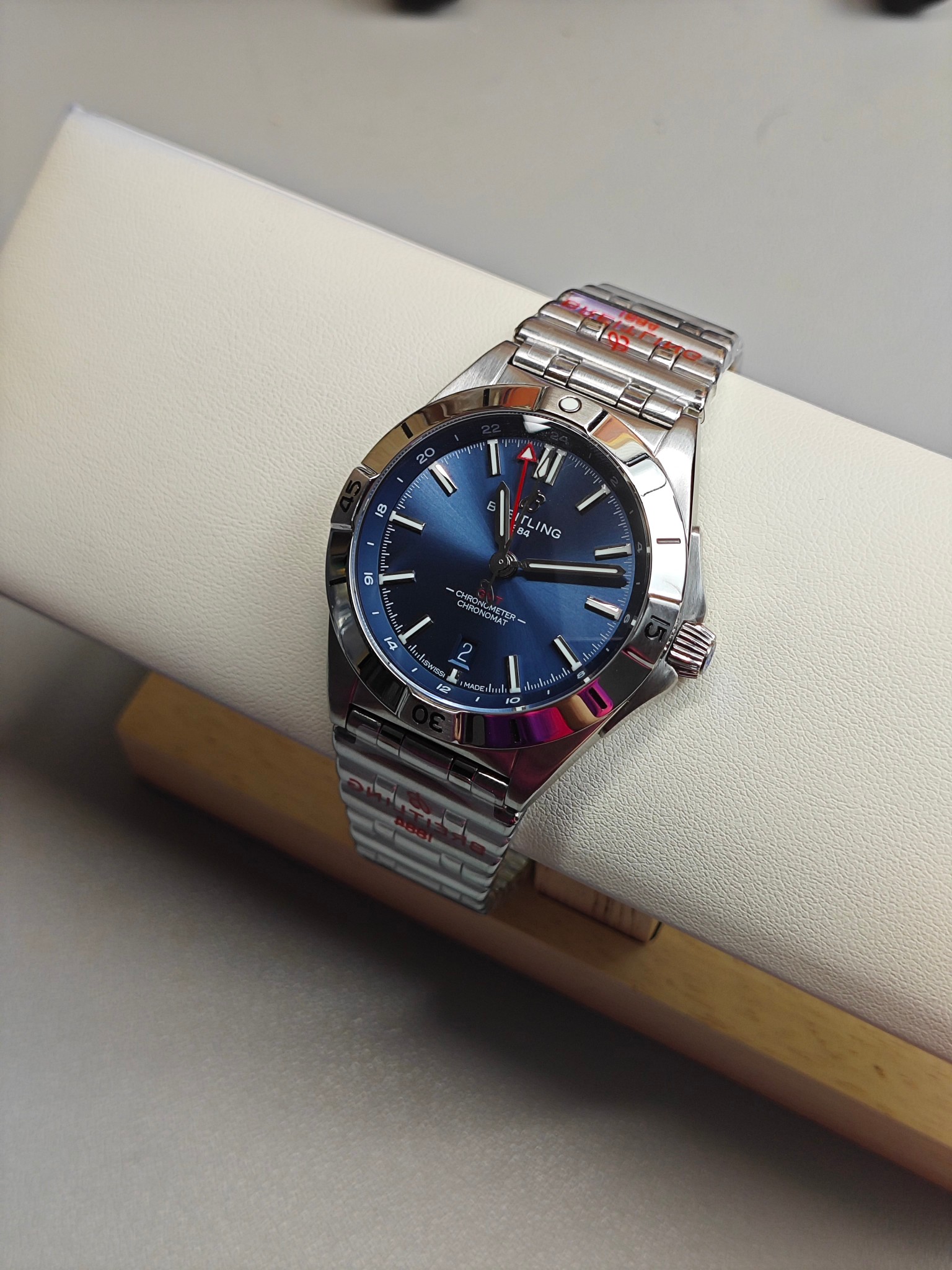BLS Breitling mechanical chronograph blue dial - Image 4