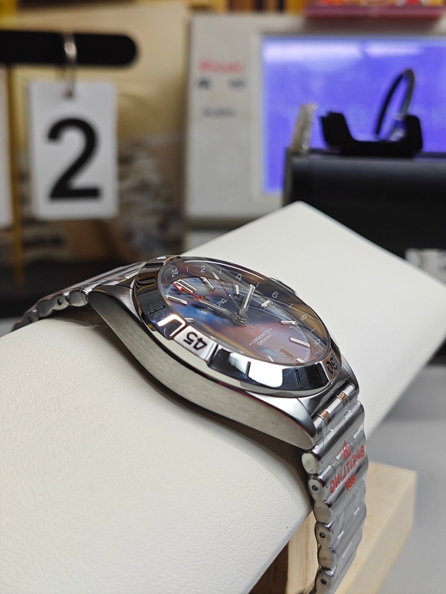 BLS Breitling mechanical chronograph blue dial - Image 5